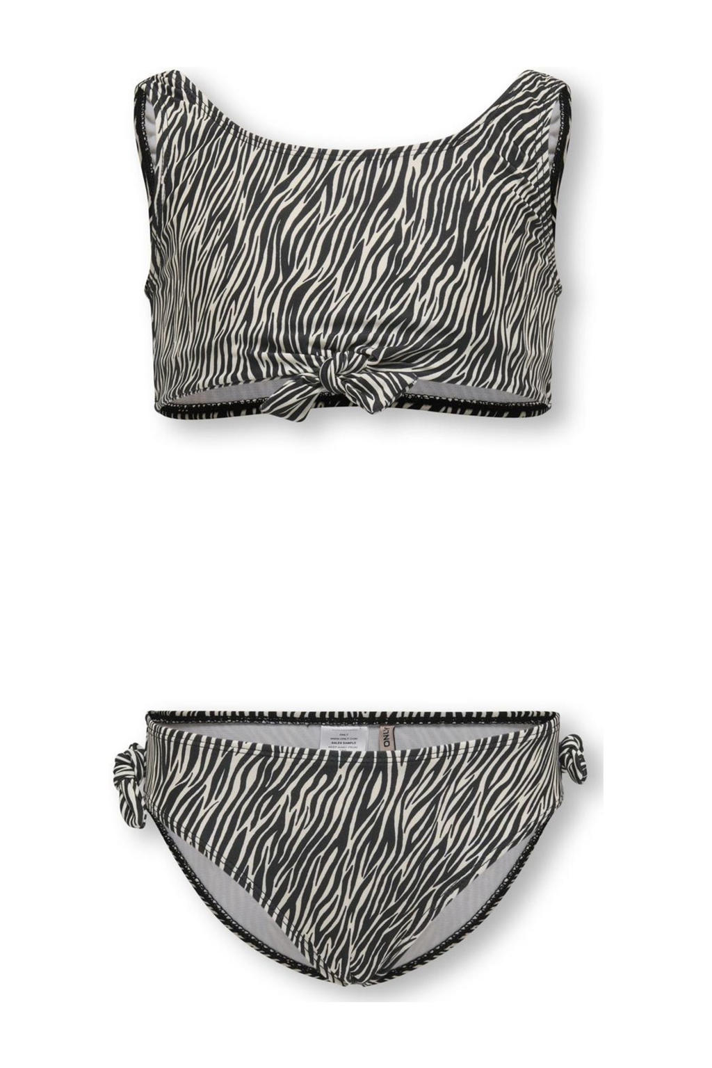 KIDS ONLY GIRL crop bikini zwart/beige
