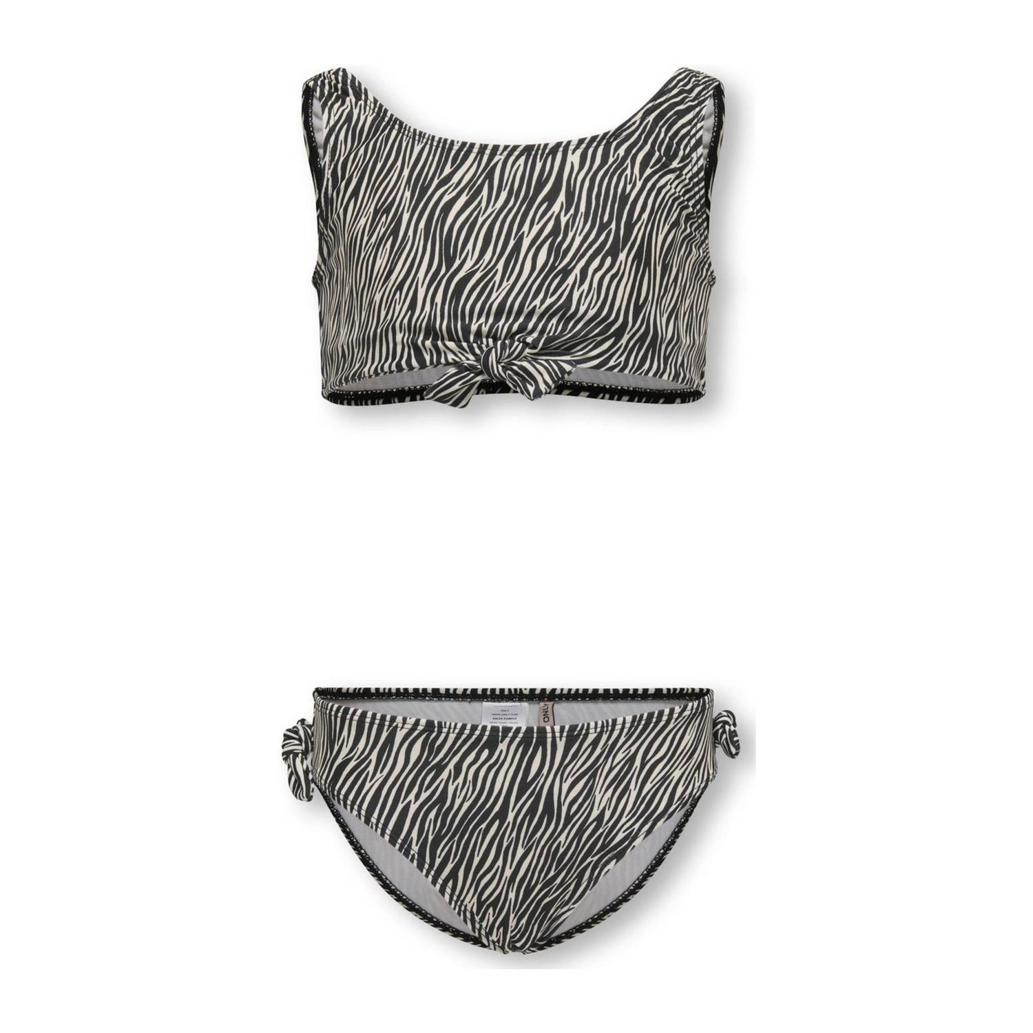ONLY KIDS GIRL crop bikini zwart wit
