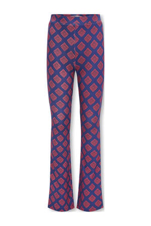 flared legging kobaltblauw