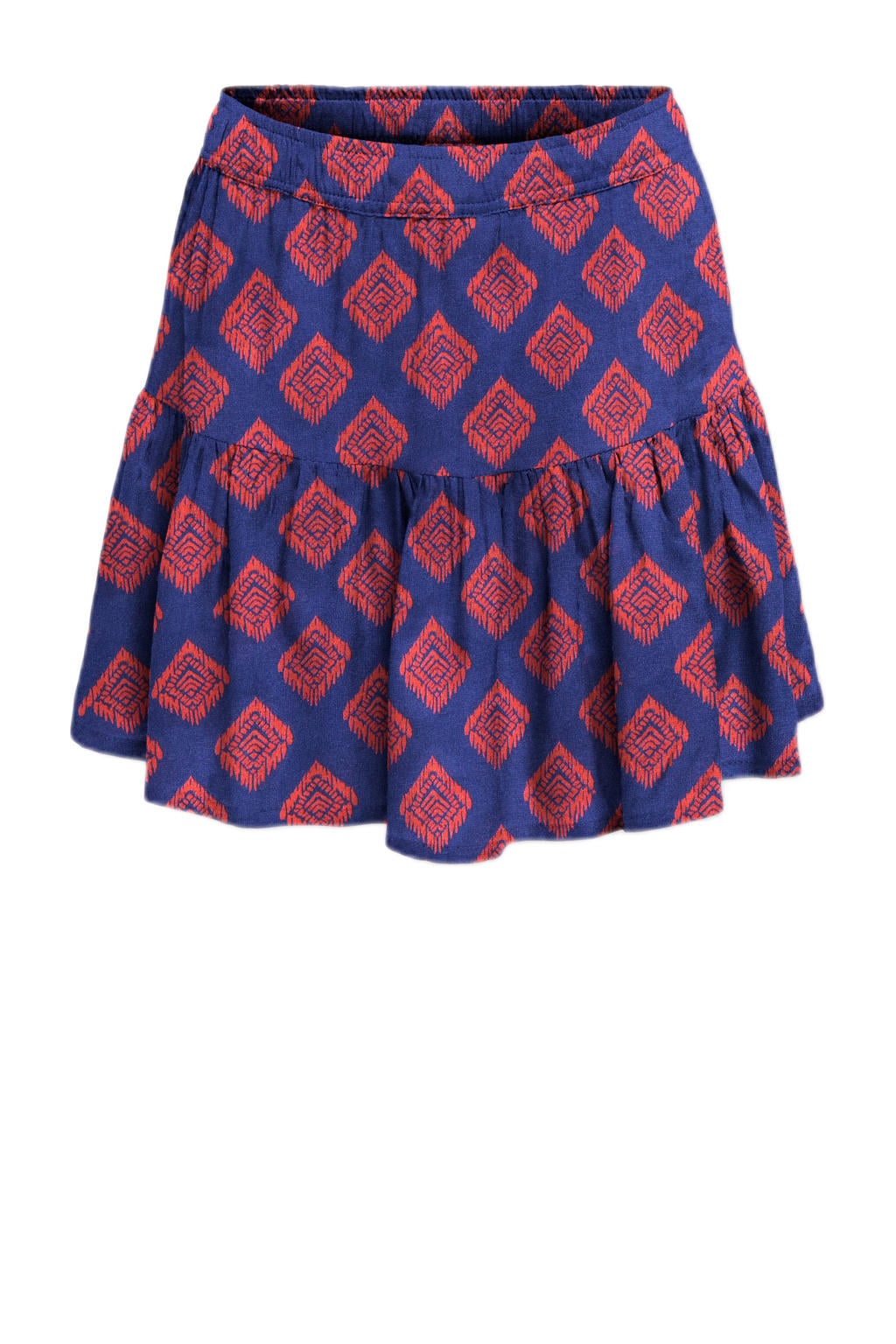 Kobaltblauw en rode meisjes KIDS ONLY GIRL skort van viscose met rechtvallend en elastische tailleband