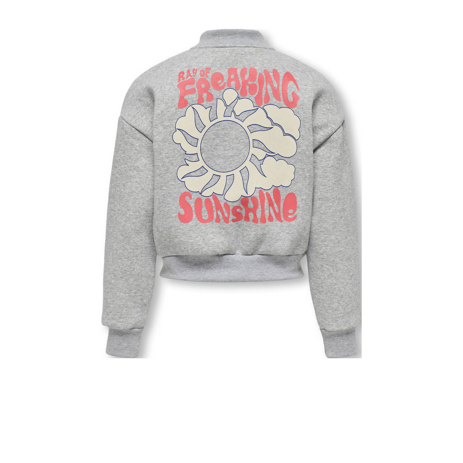 ONLY KIDS GIRL sweatvest grijs melange
