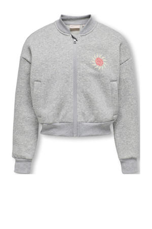 sweatvest grijs melange
