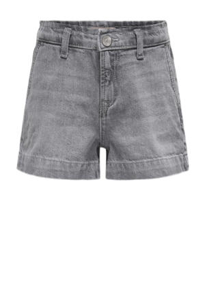 wide leg denim short grey denim