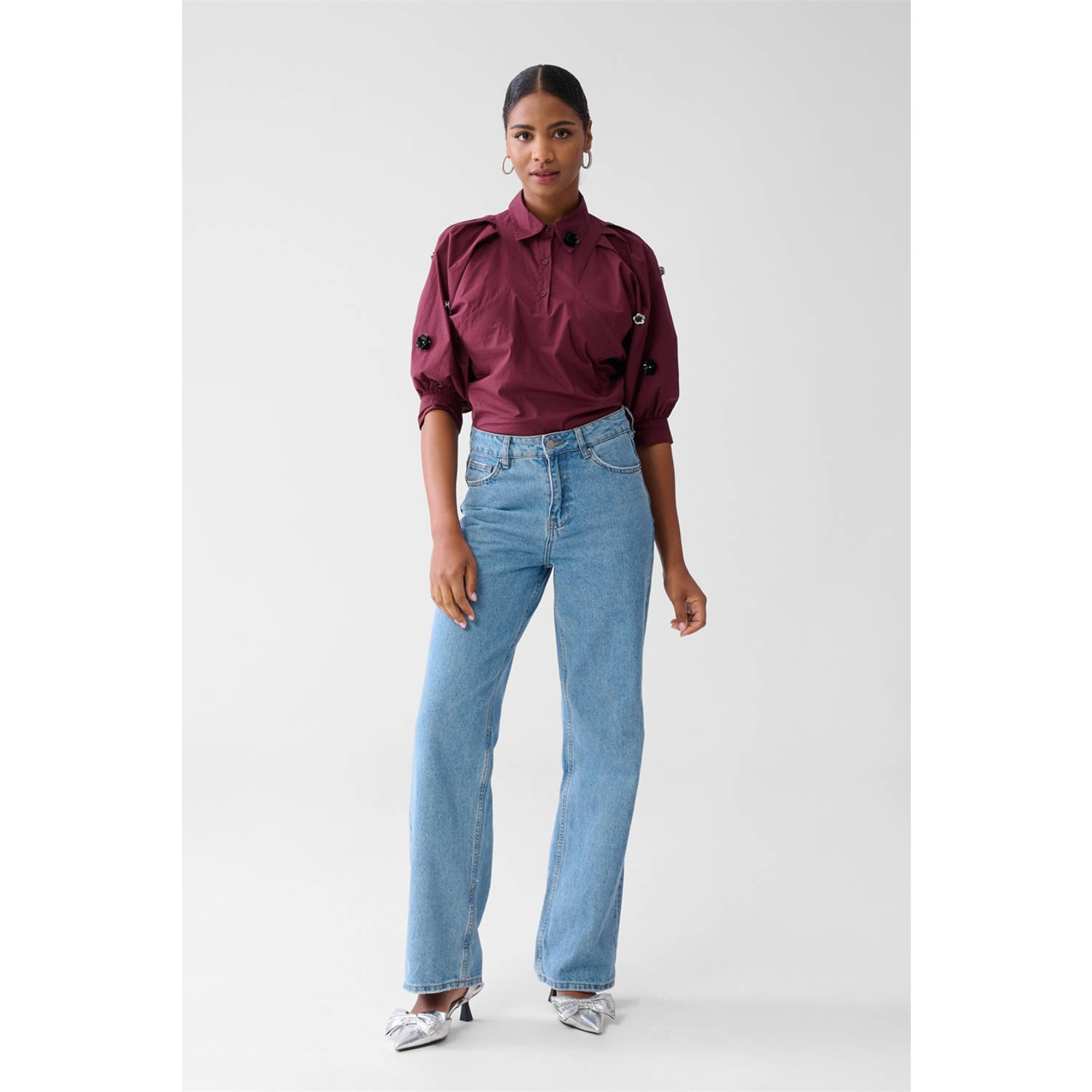 Shoeby blousetop donkerrood