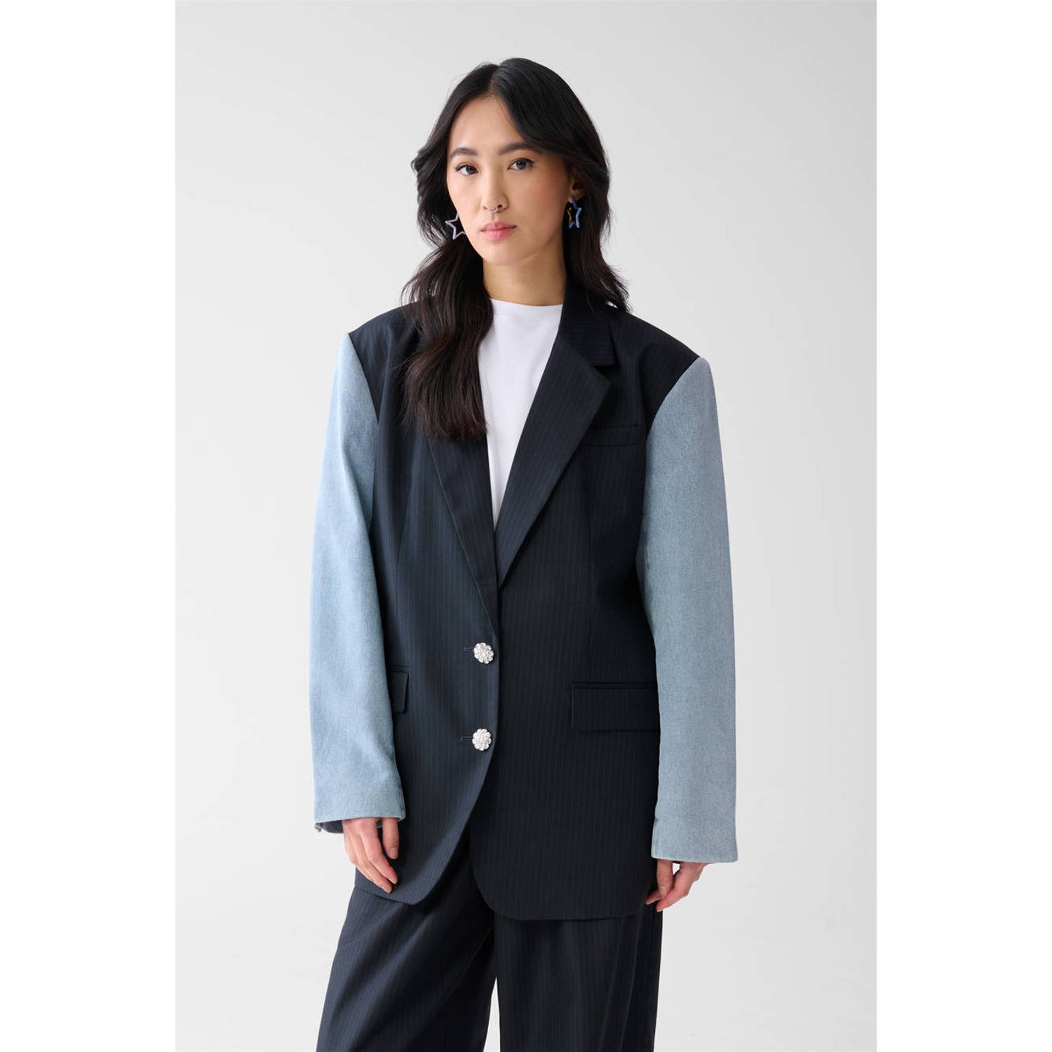 Shoeby oversized blazer donkerblauw