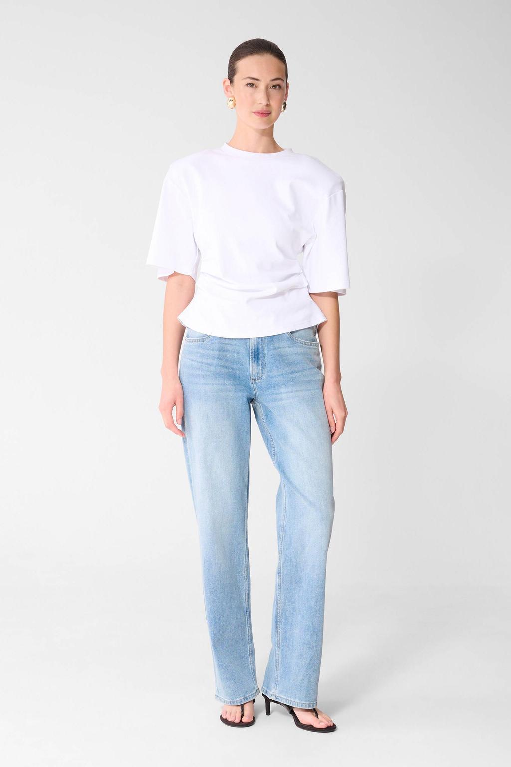 Shoeby regular waist straight fit jeans light blue denim