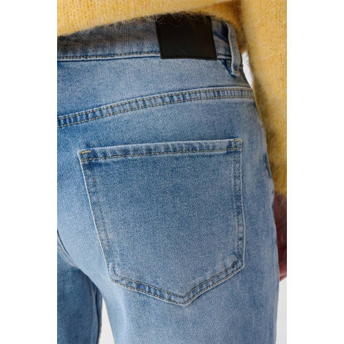 Shoeby regular waist straight fit jeans light blue denim afbeelding