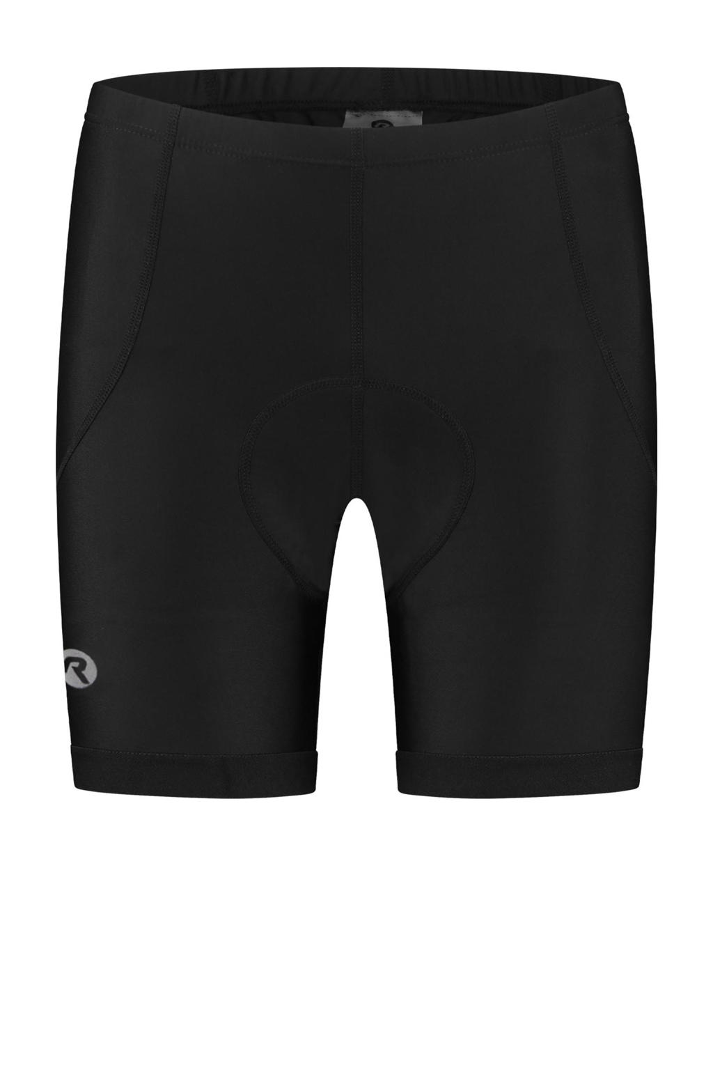 Lo.gas Fietsbroek voor dames, gevoerde 3/4-fietsbroek, ademend, elastische fietsbroek, high-waist wielershorts met UPF50 , zwart, L
