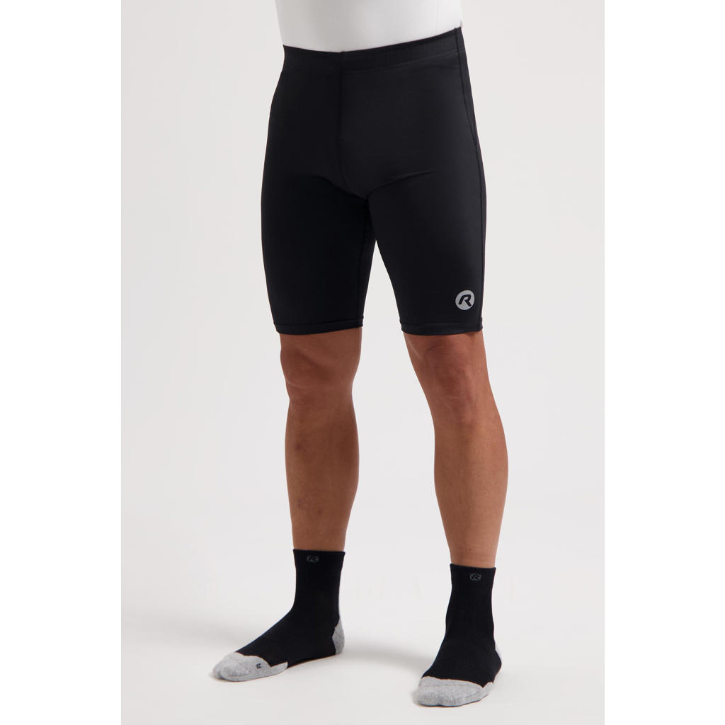 Zwarte heren Rogelli hardloopshort Core Tight van polyamide met elastische tailleband