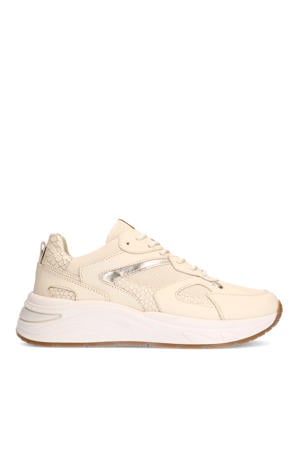 leren sneakers beige