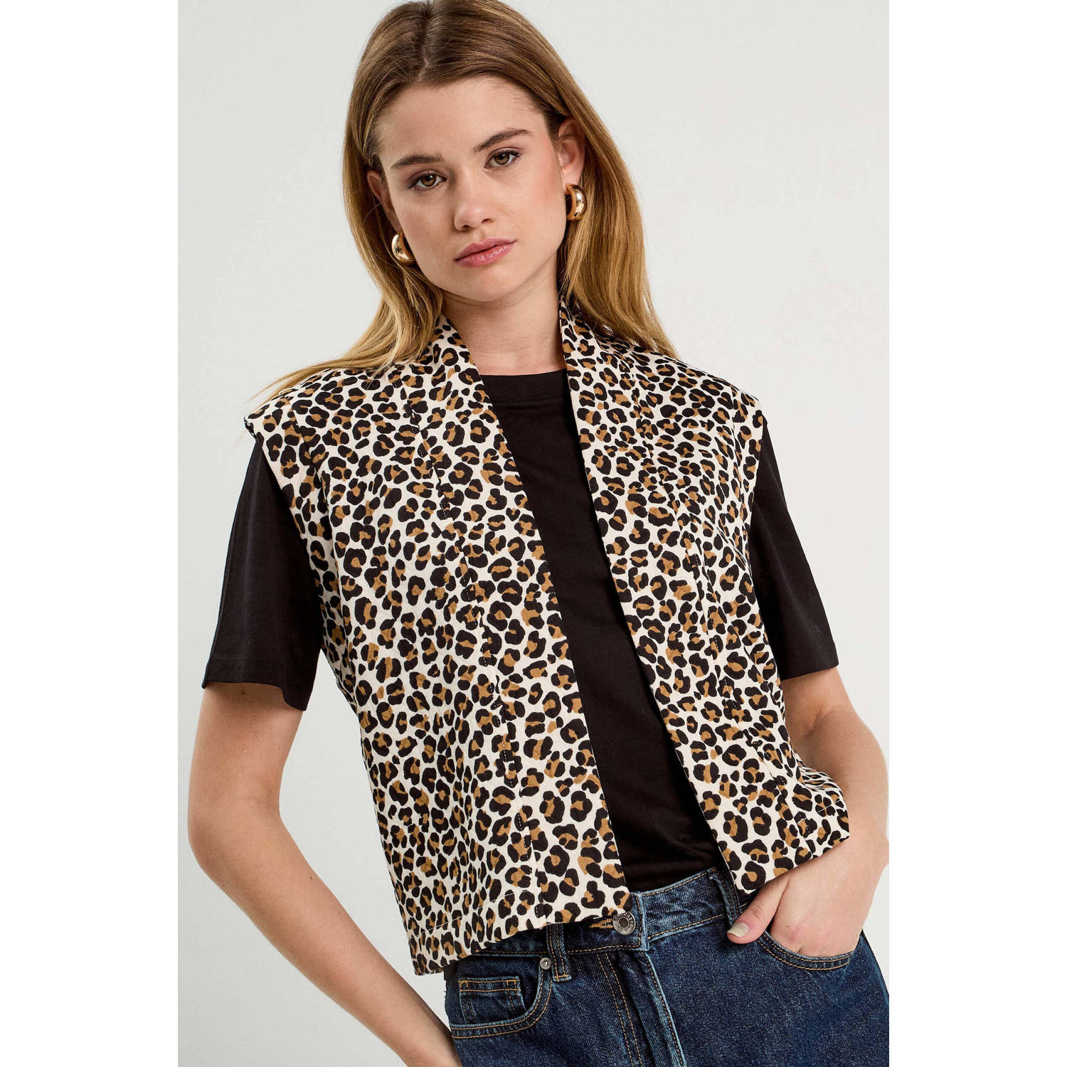 Cache gilet bruin
