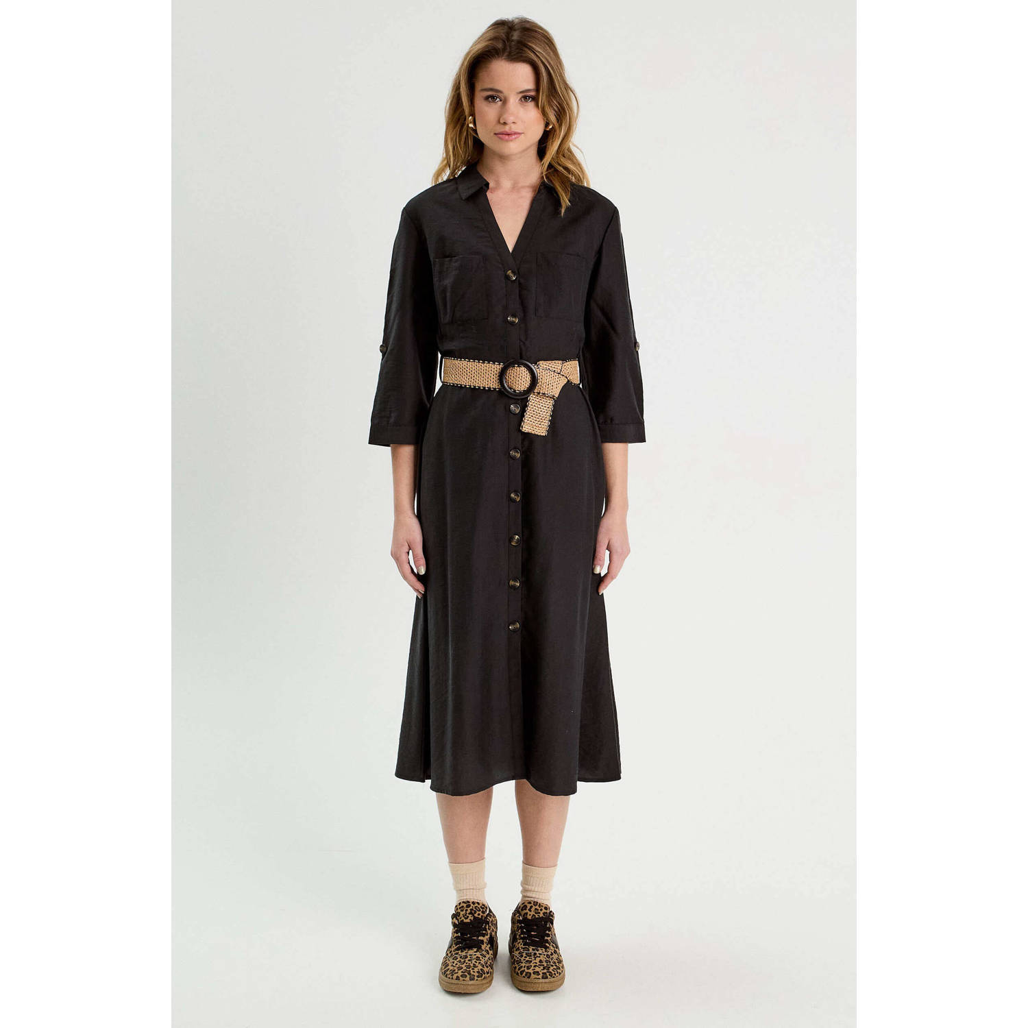Cache blousejurk zwart