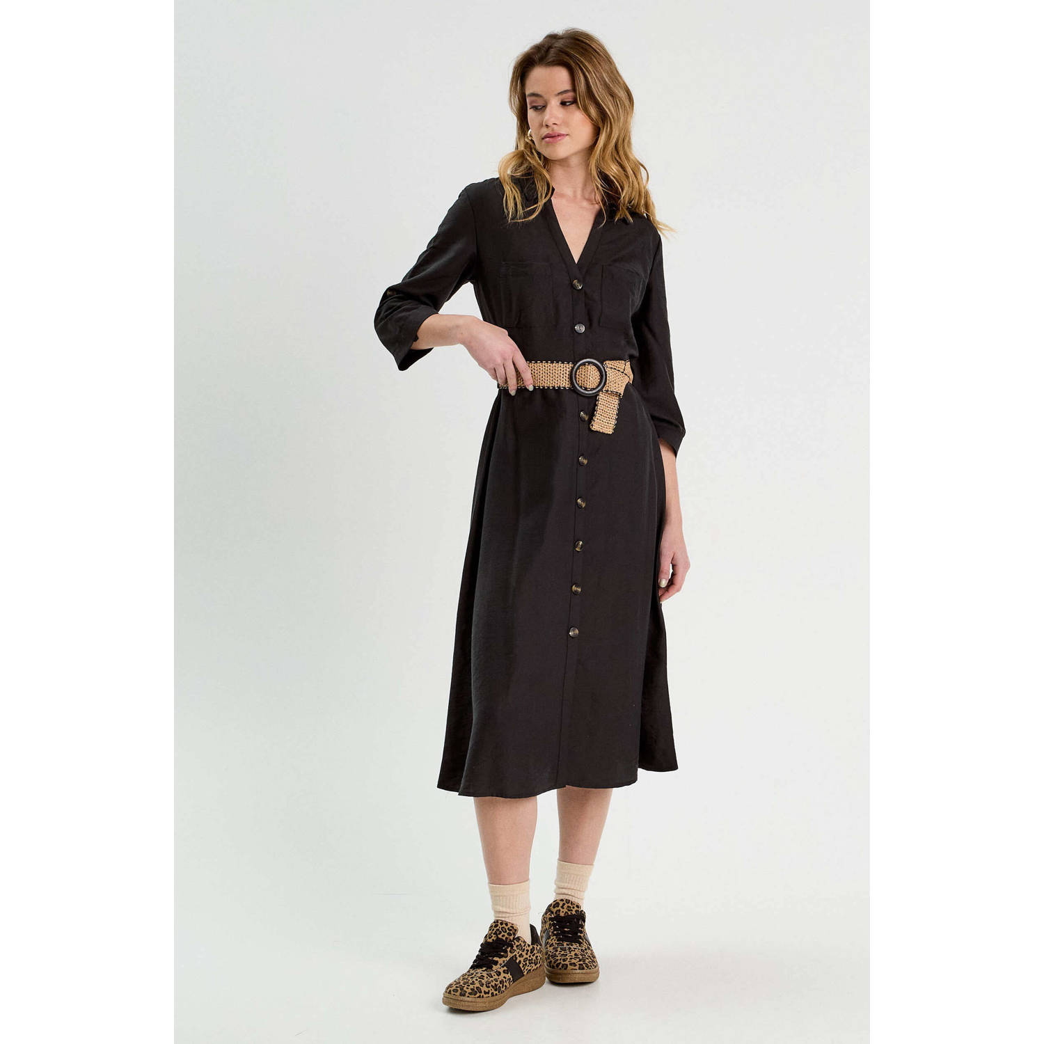 Cache blousejurk zwart