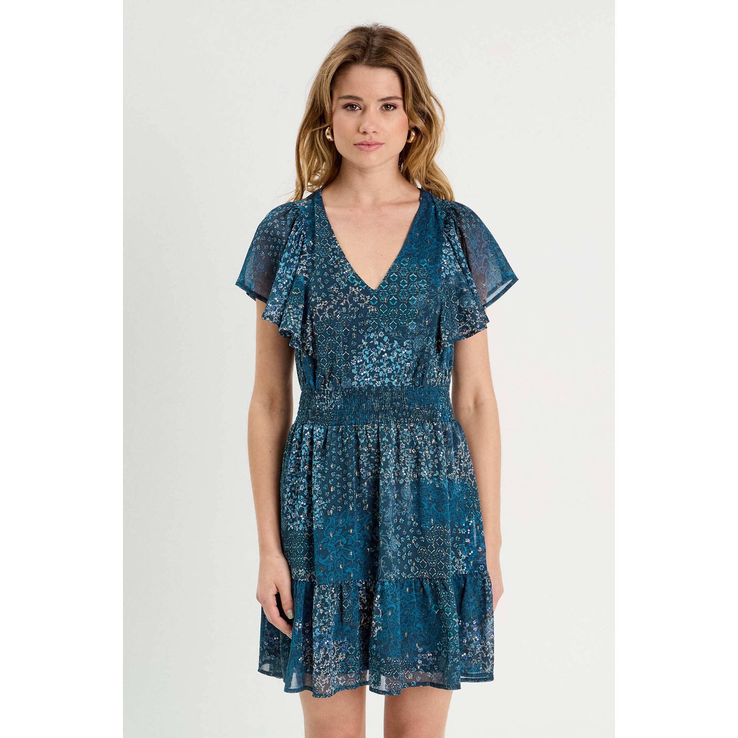 Cache korte jurk donkerblauw