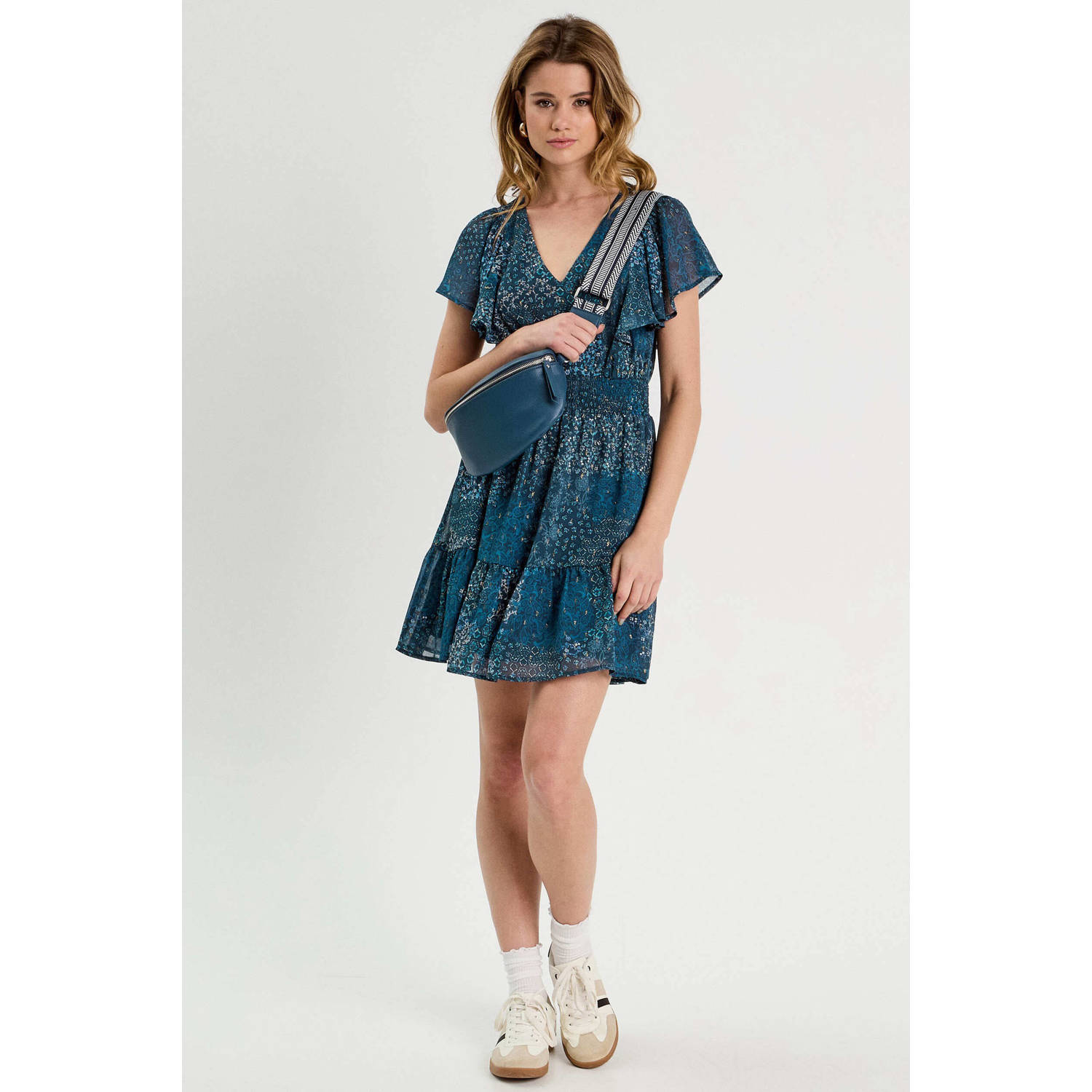 Cache korte jurk donkerblauw