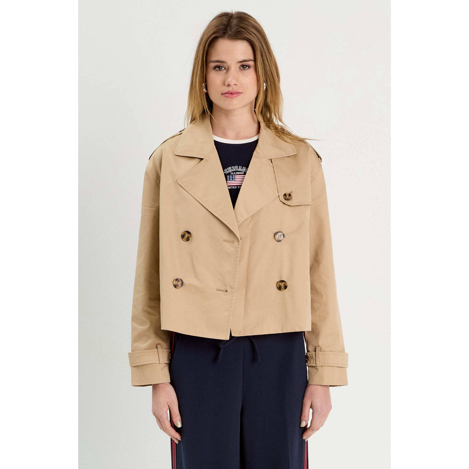 Cache trenchcoat beige