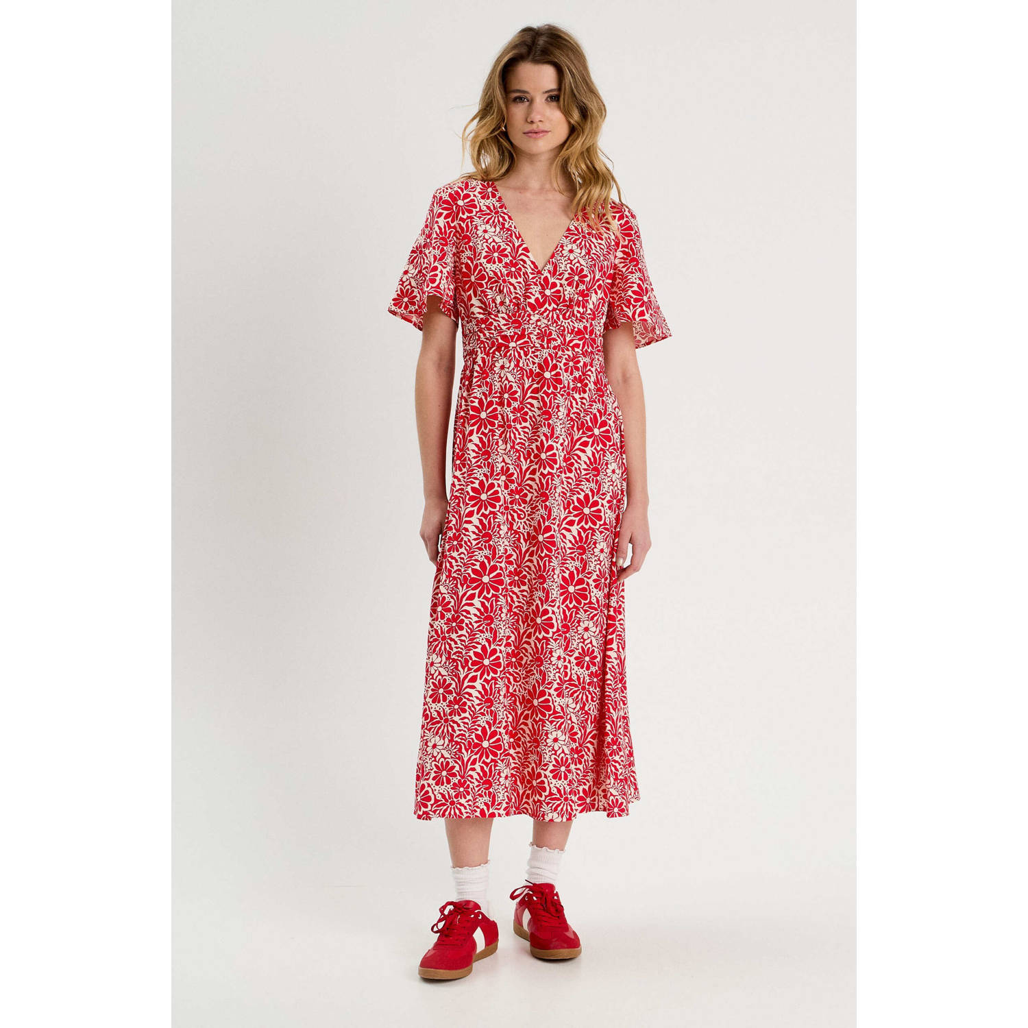 Cache zomerjurk rood