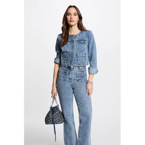 Morgan spijkerjas medium blue denim afbeelding