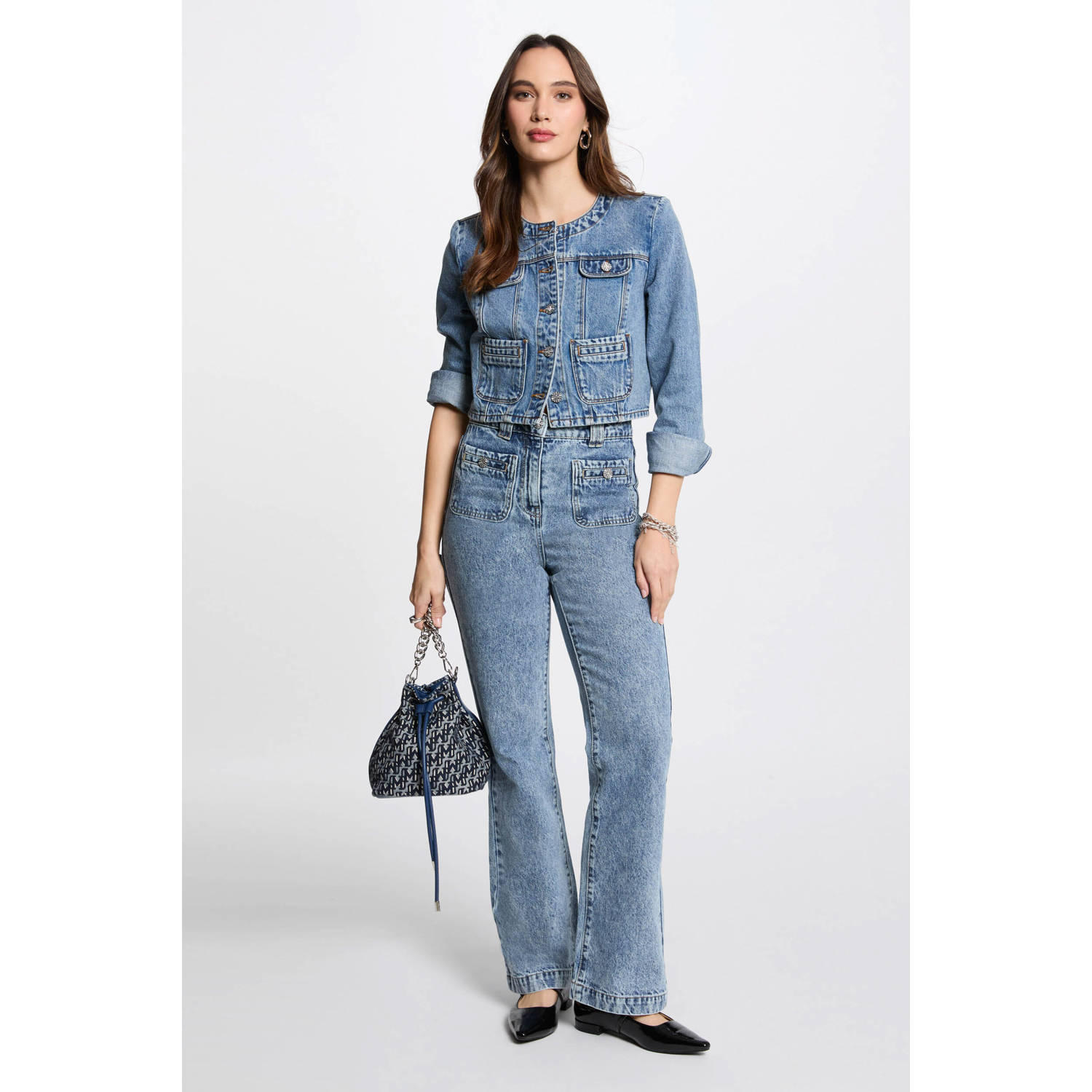 Morgan spijkerjas medium blue denim