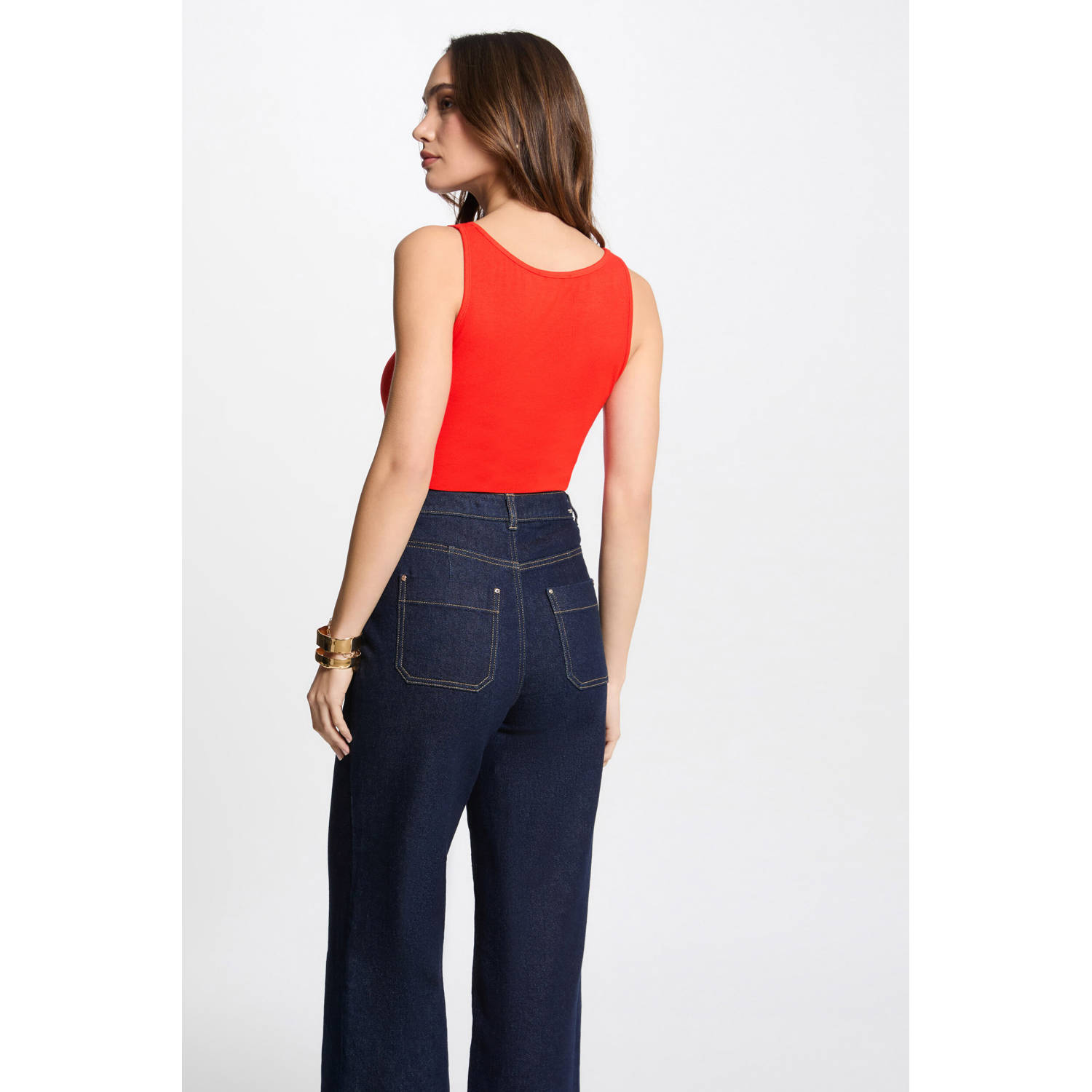 Morgan mouwloze top rood