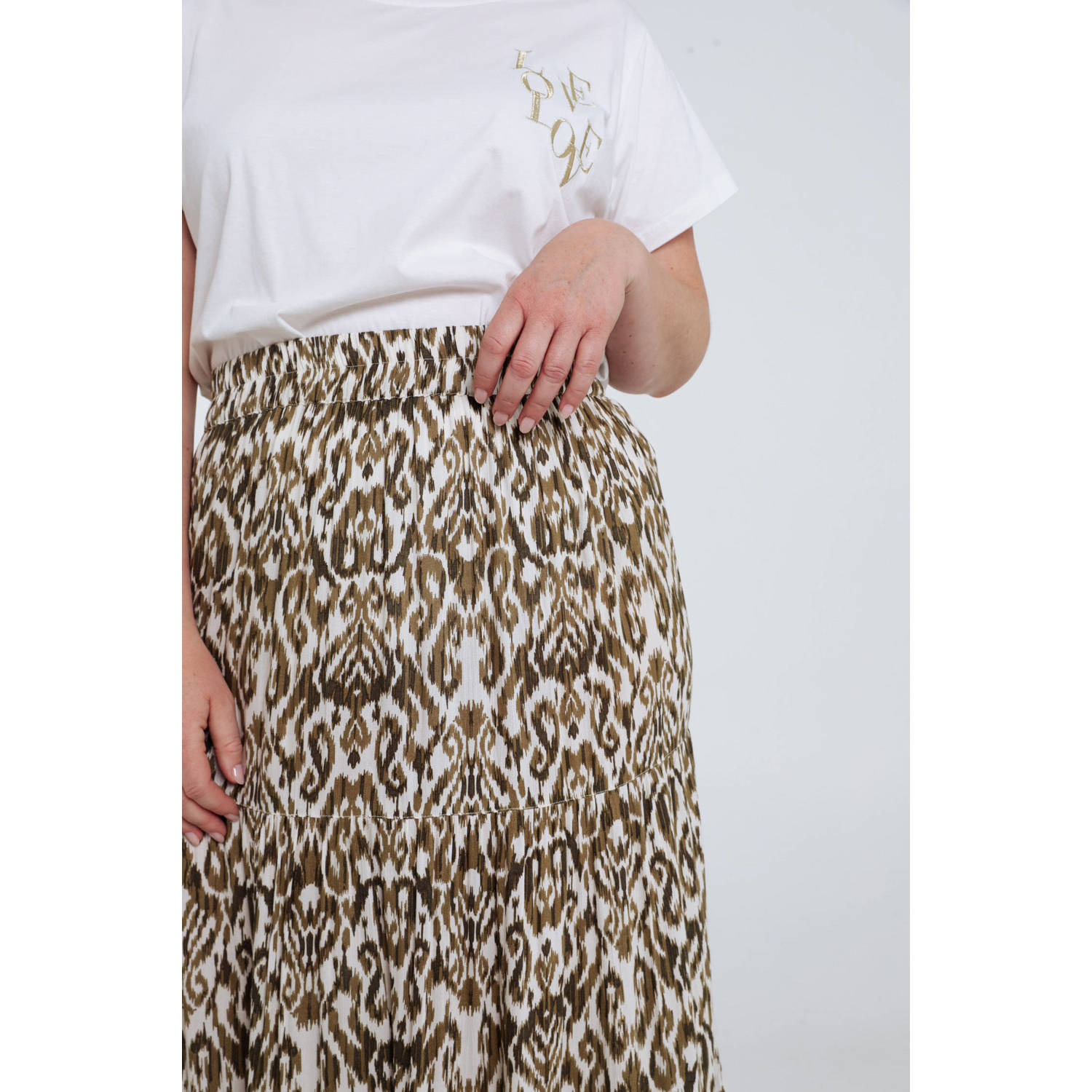Paprika maxi rok kaki