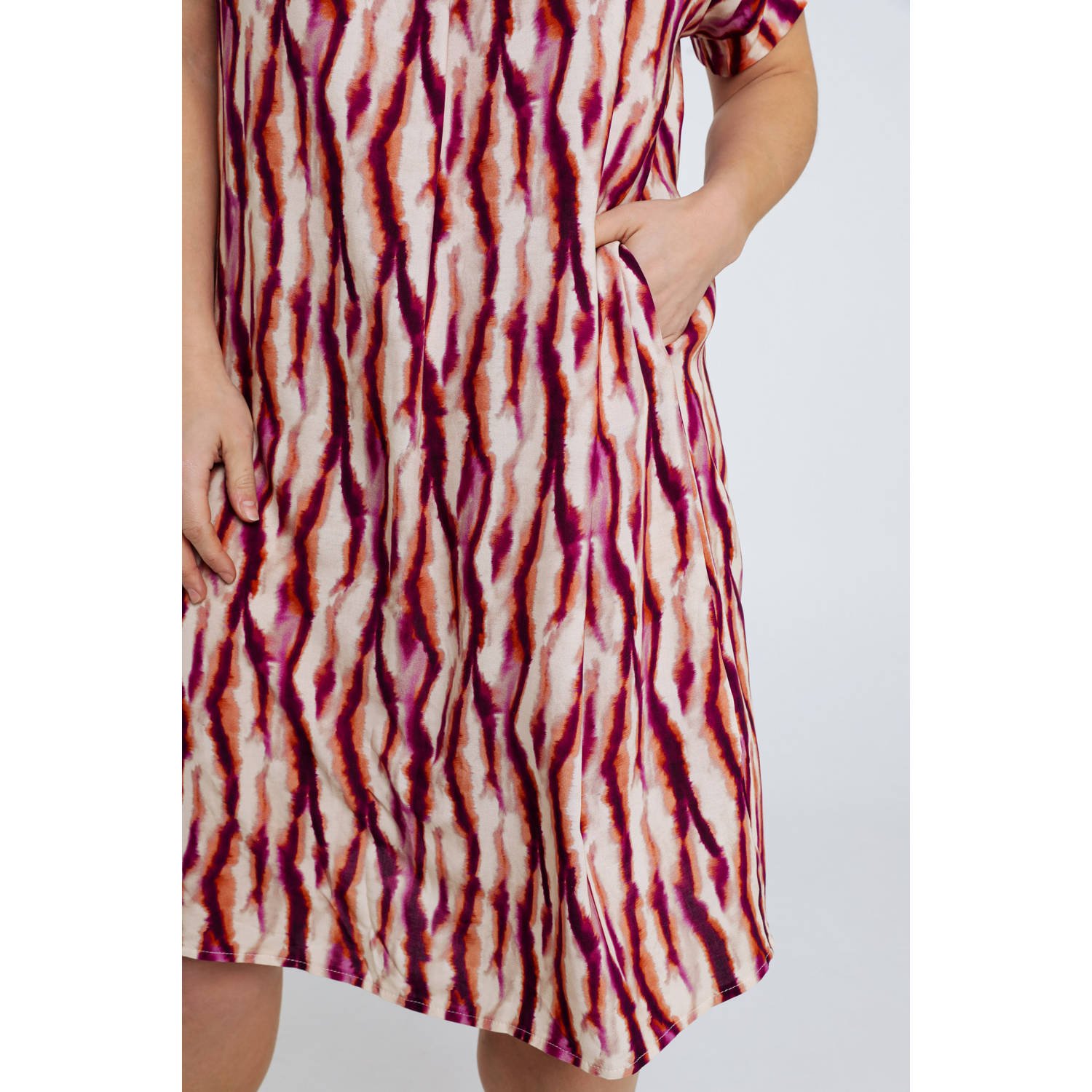 Paprika midi jurk rood