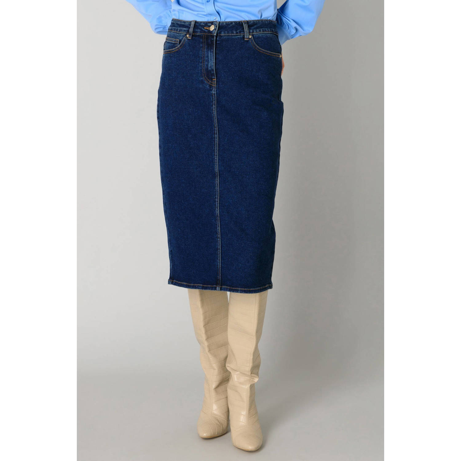 Yest spijkerrok dark blue denim