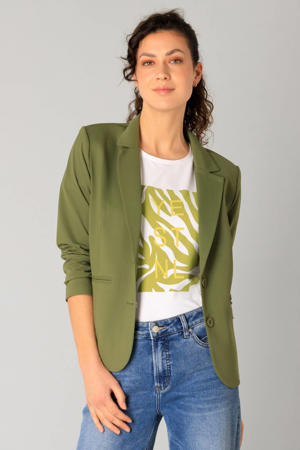getailleerde blazer donkergroen