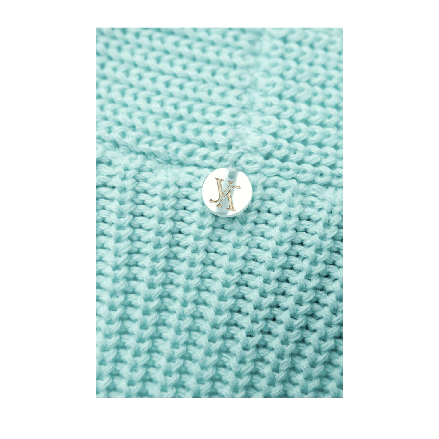 Yest gebreid vest turquoise