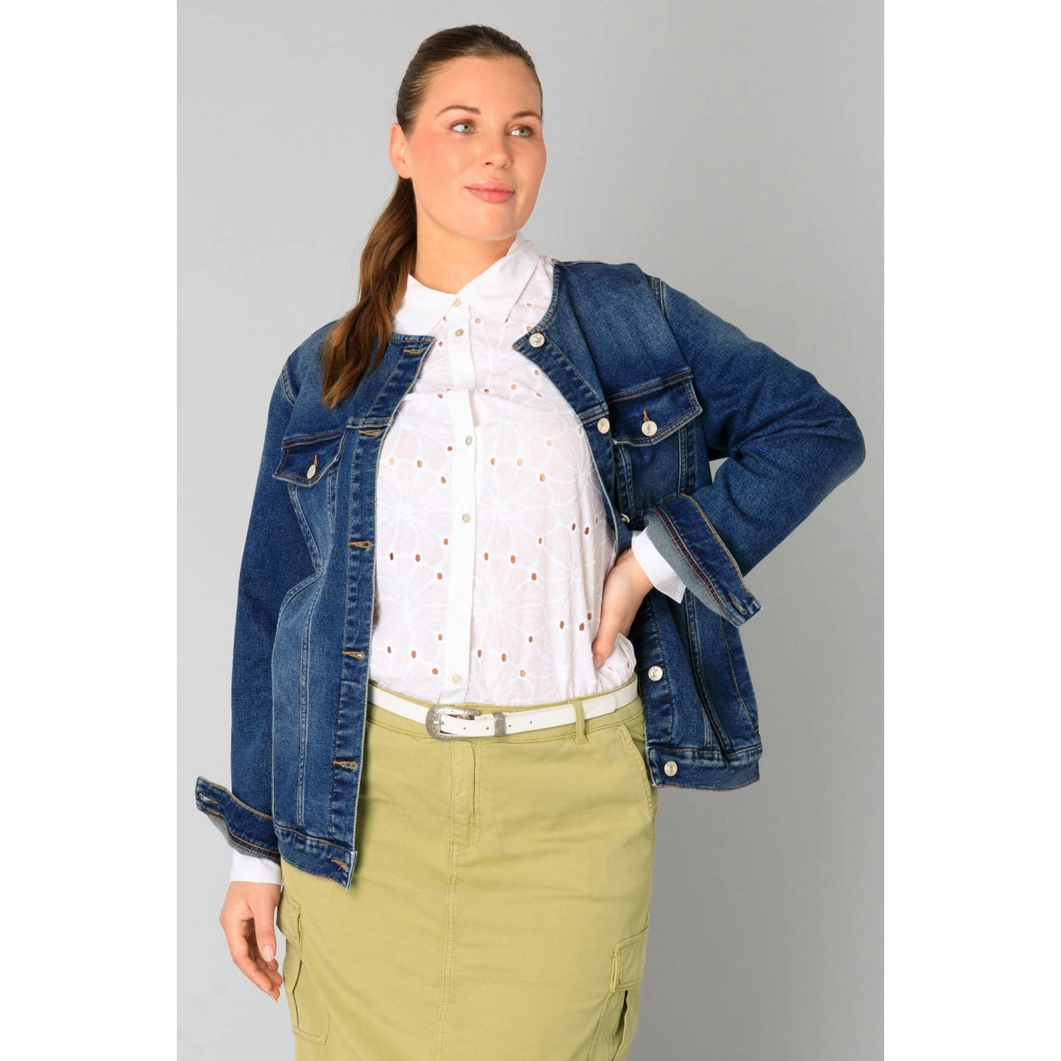 Yesta spijkerjas dark blue denim