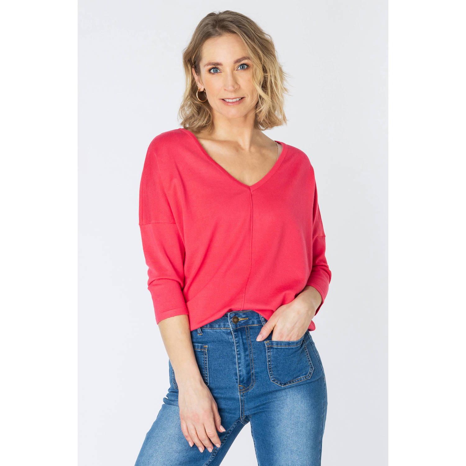 ES&SY top roze fijn gebreid