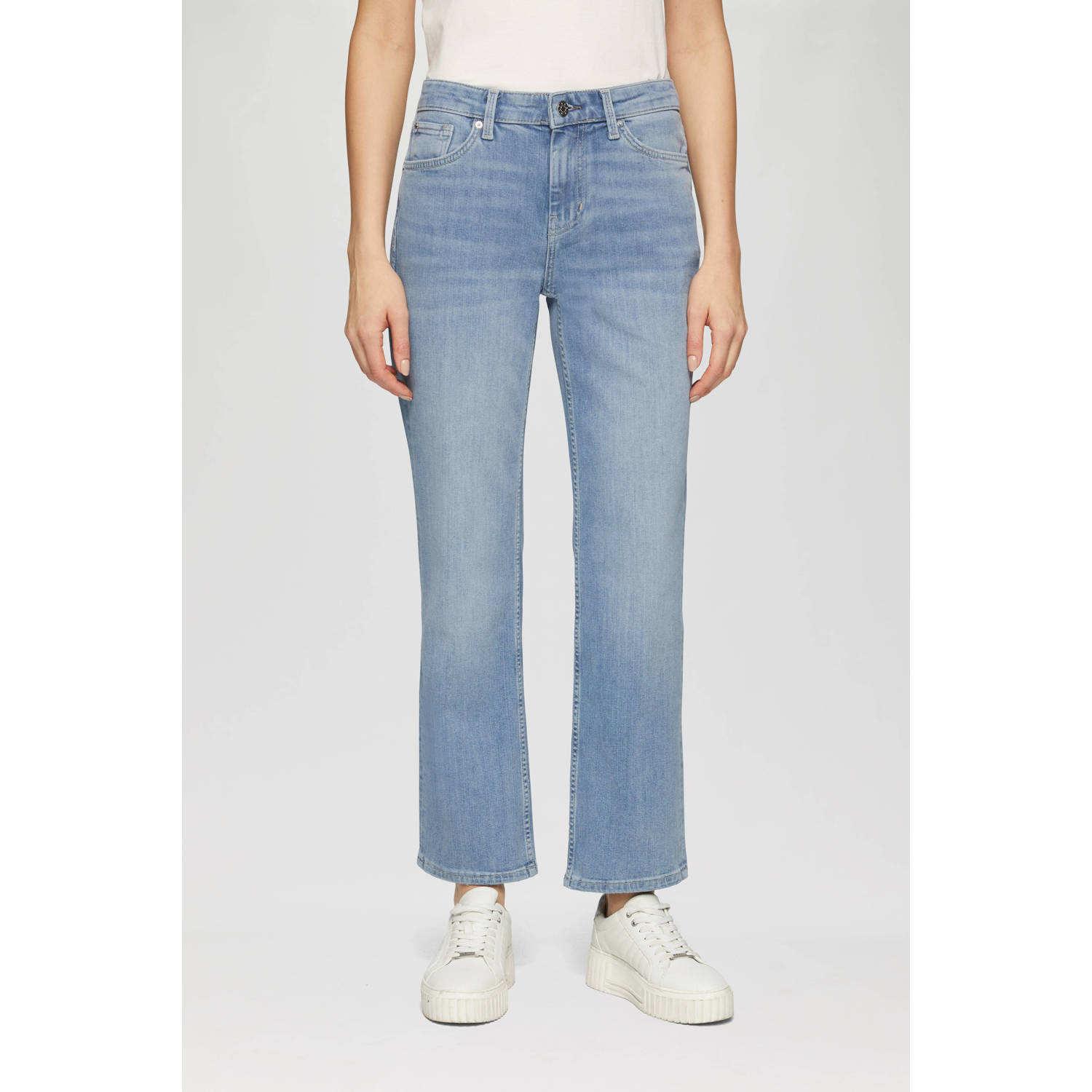 S.Oliver regular waist bootcut jeans medium blue denim