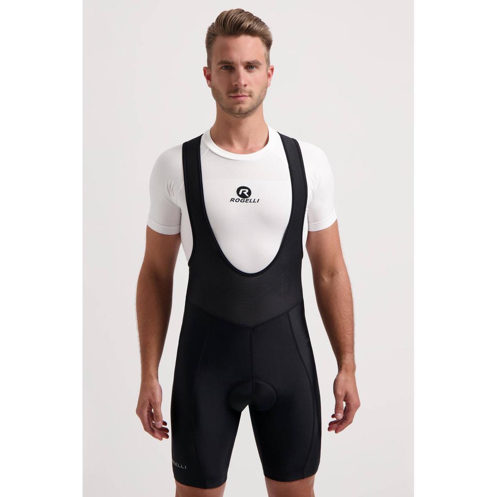 Zwarte heren Rogelli fietsbroek Econ van polyester