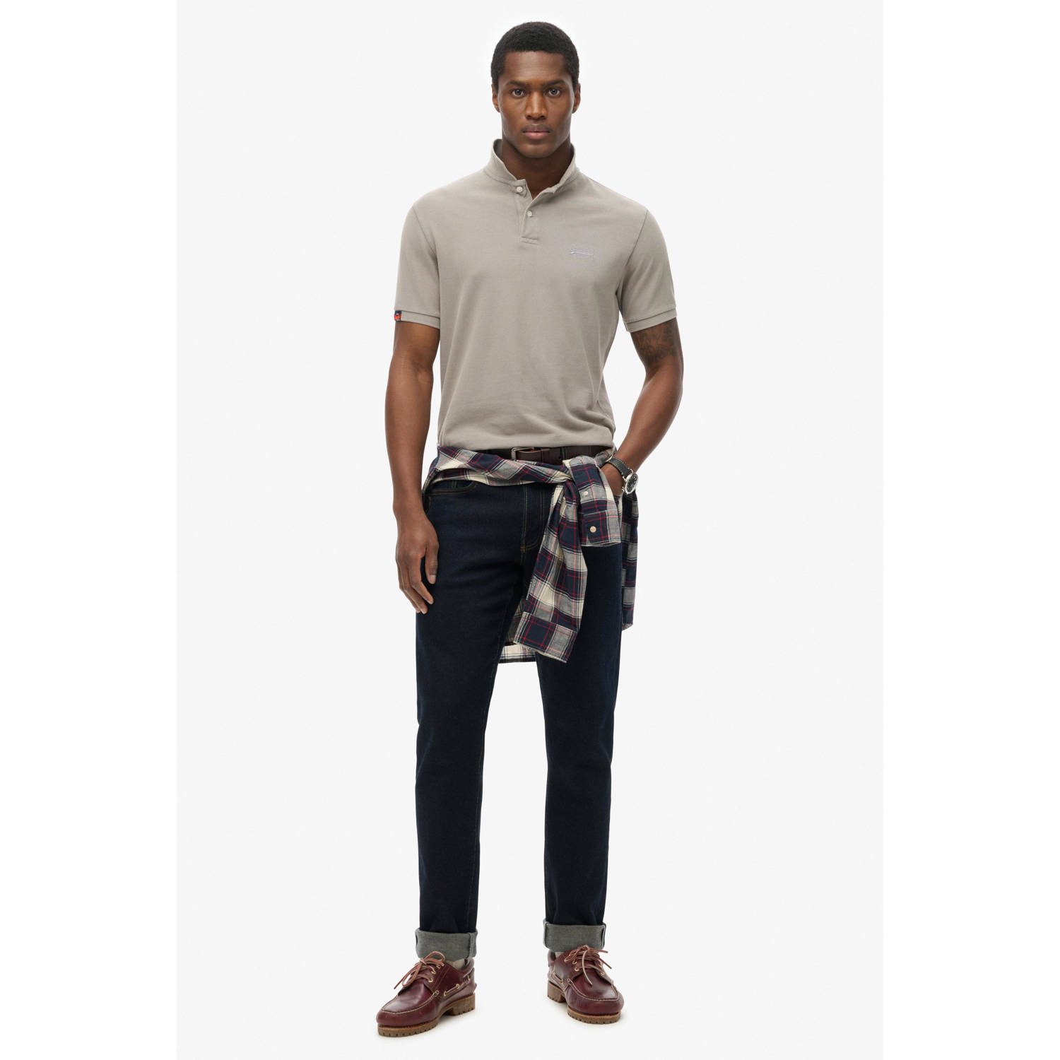 Superdry regular polo taupe