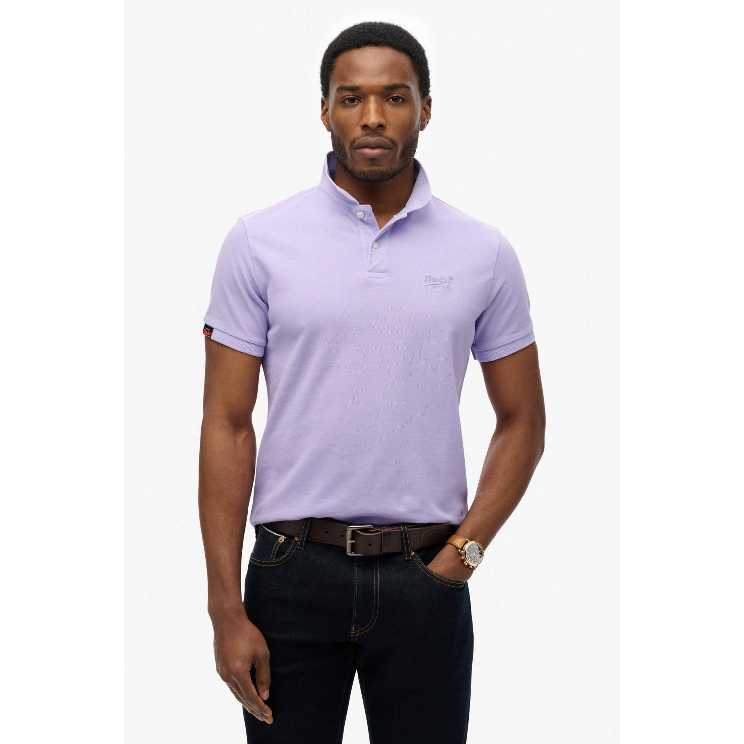 Superdry regular polo lila