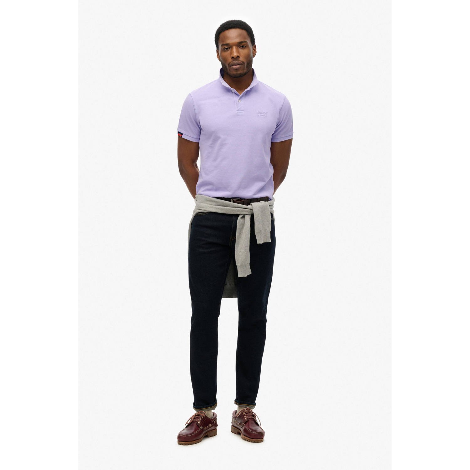 Superdry regular polo lila