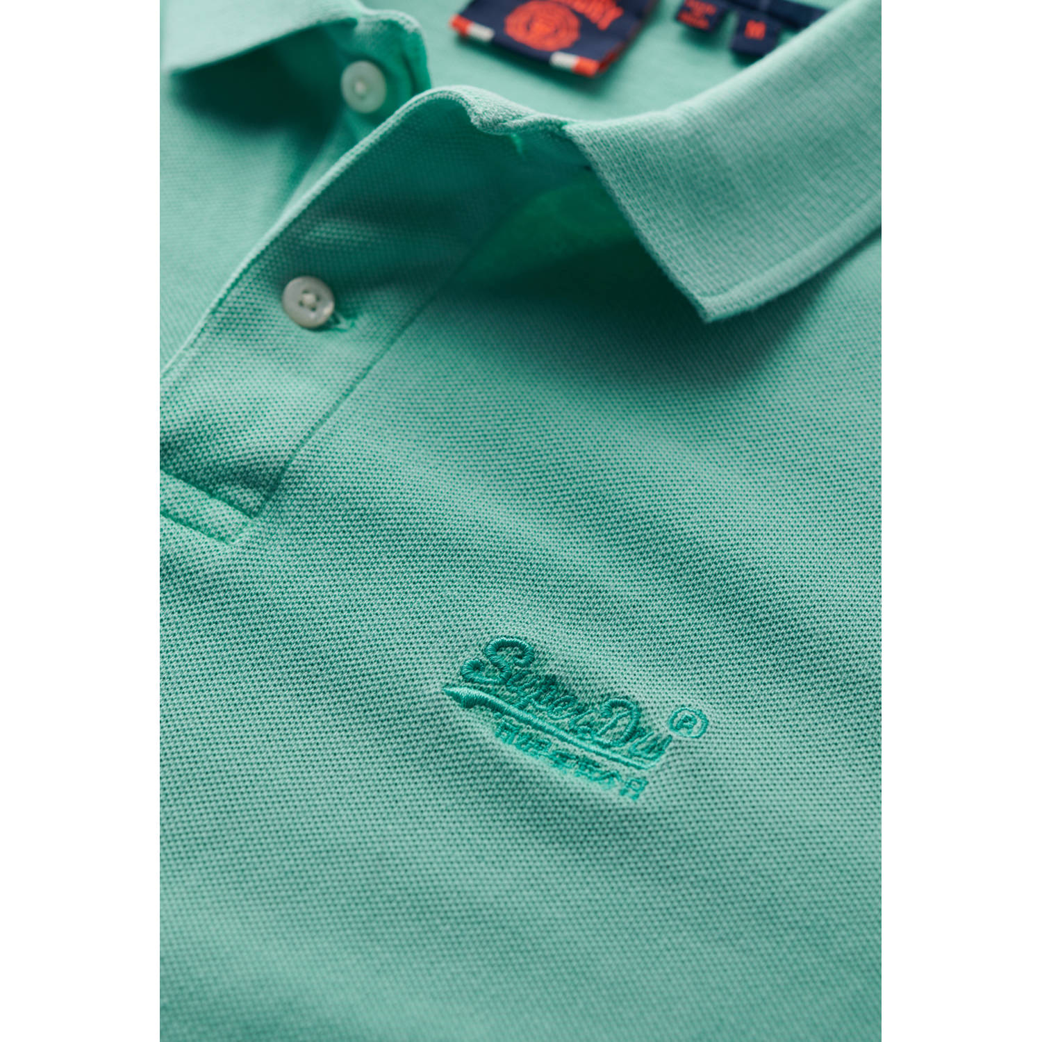 Superdry regular polo mintgroen