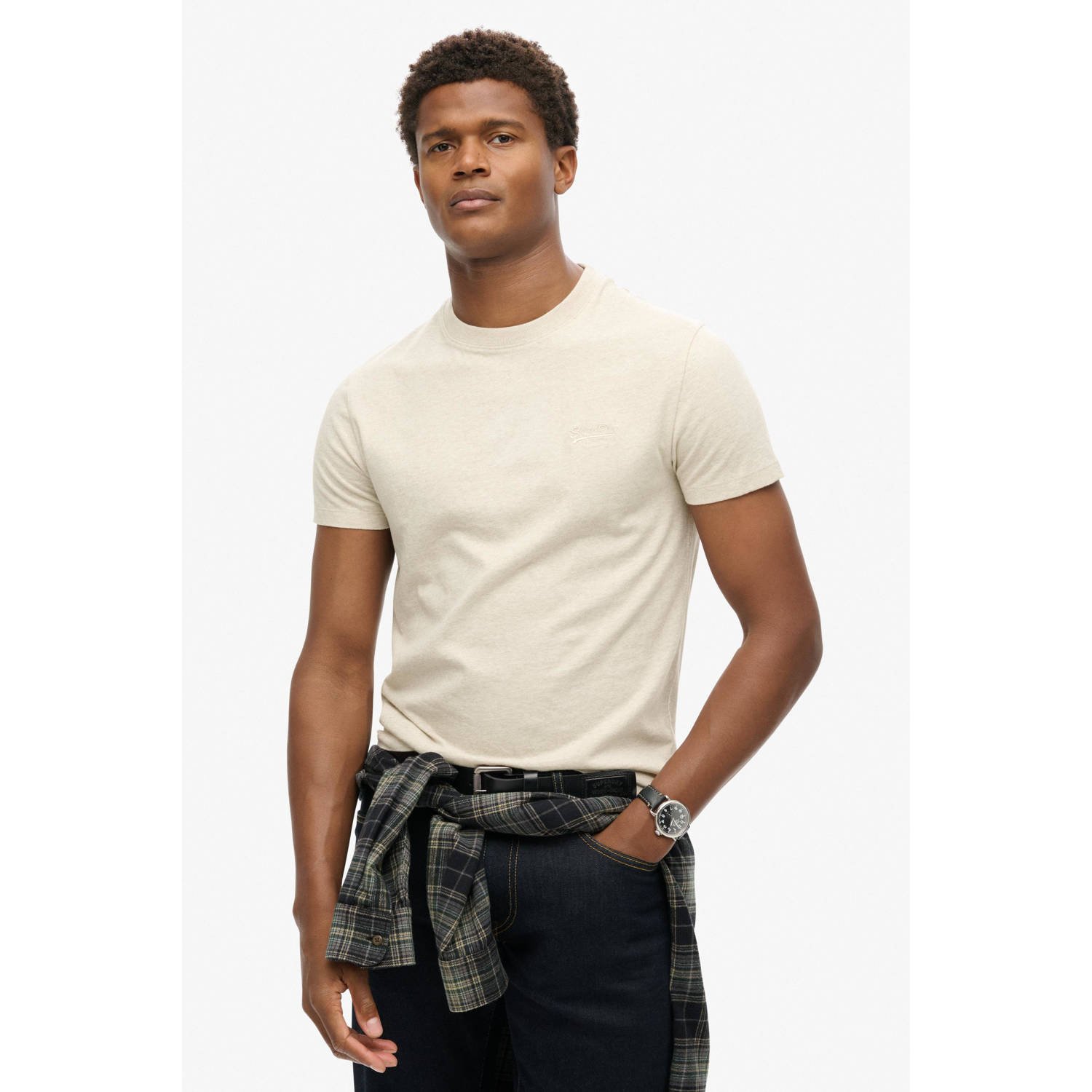 Superdry Shirt met ronde hals ESSENTIAL LOGO EMB TEE