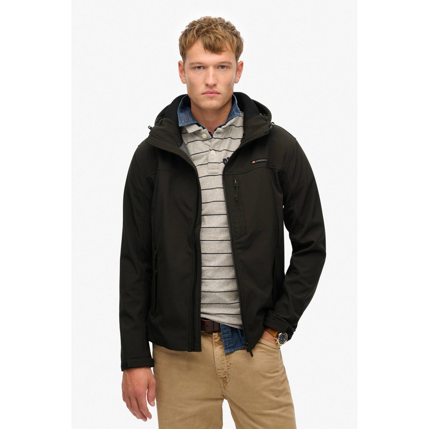 Superdry Trainingsjack Softshell trekkersjack met capuchon