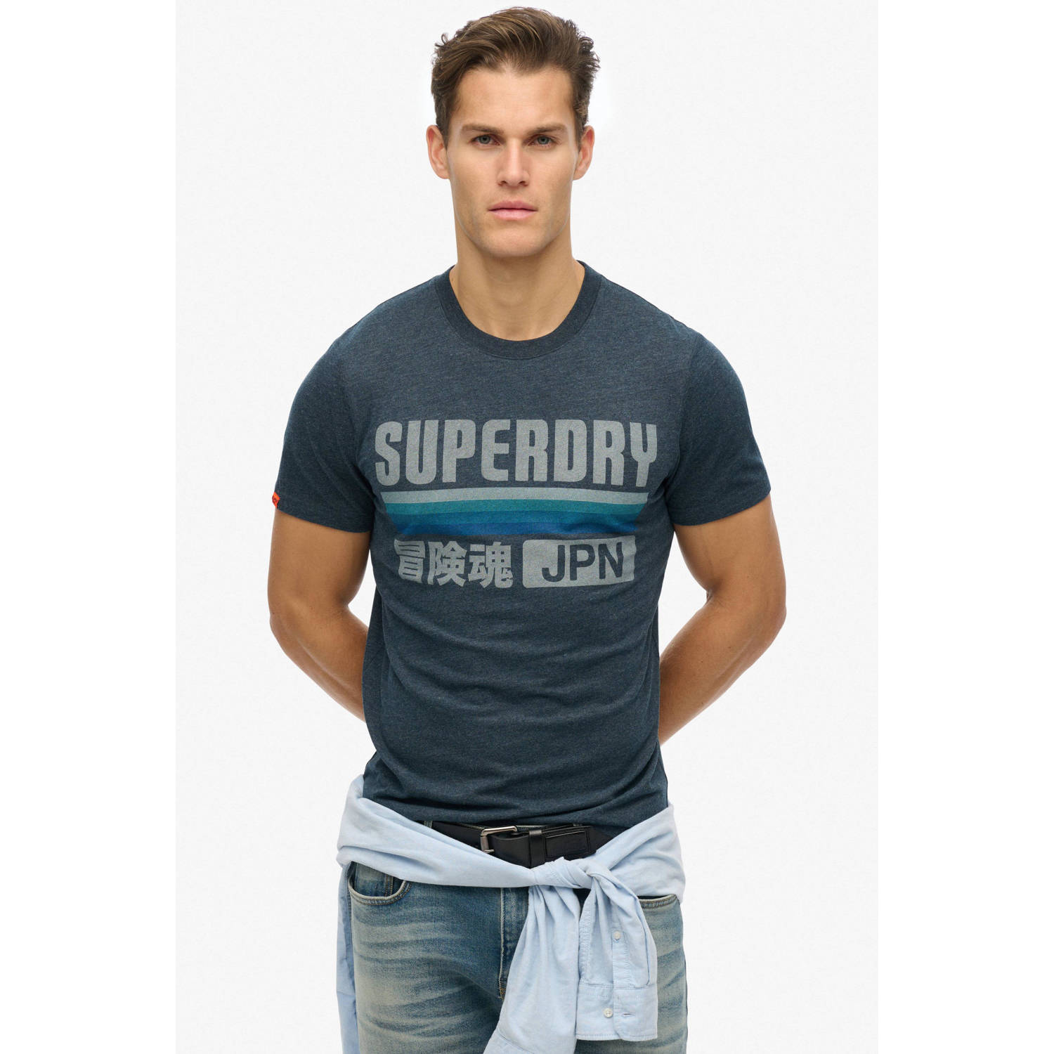Superdry T-shirt Korte Mouw T-shirt à rayures décontracté Japan