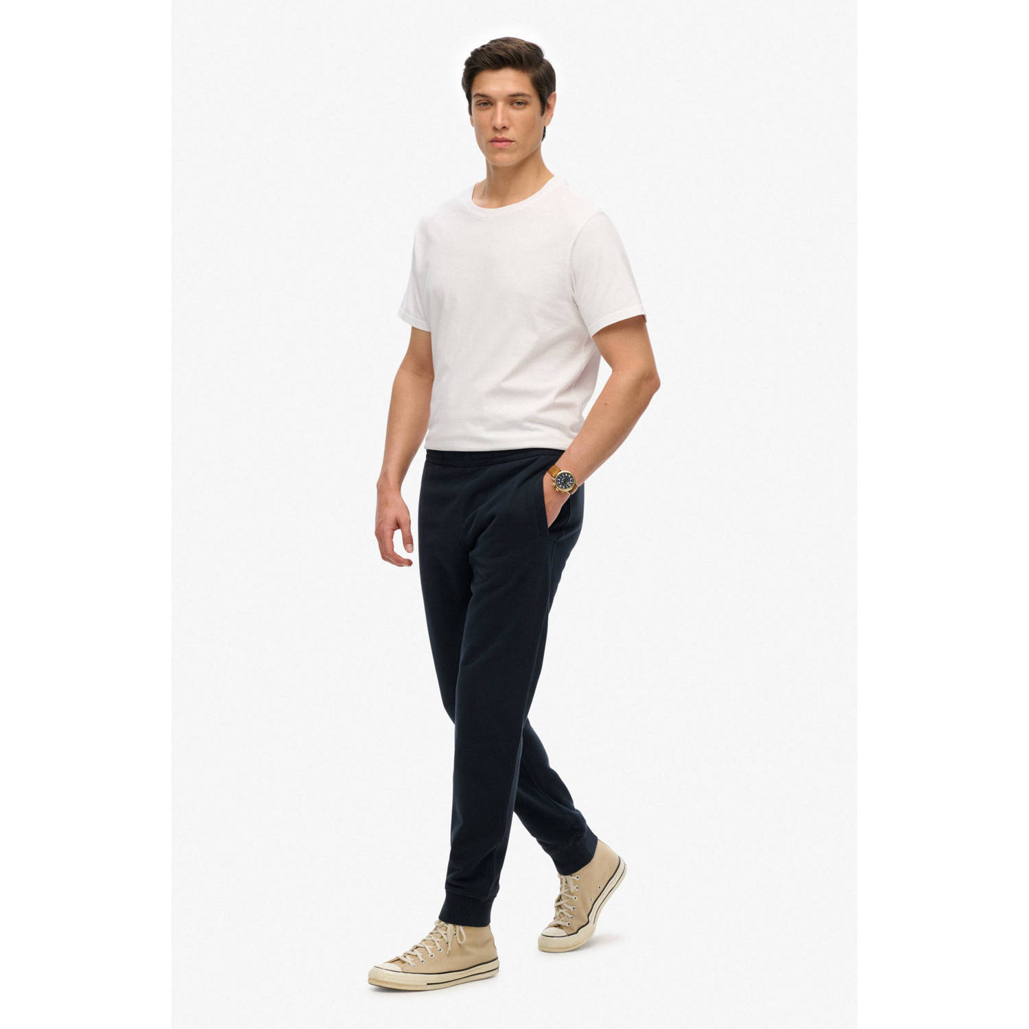 Superdry slim joggingbroek donkerblauw