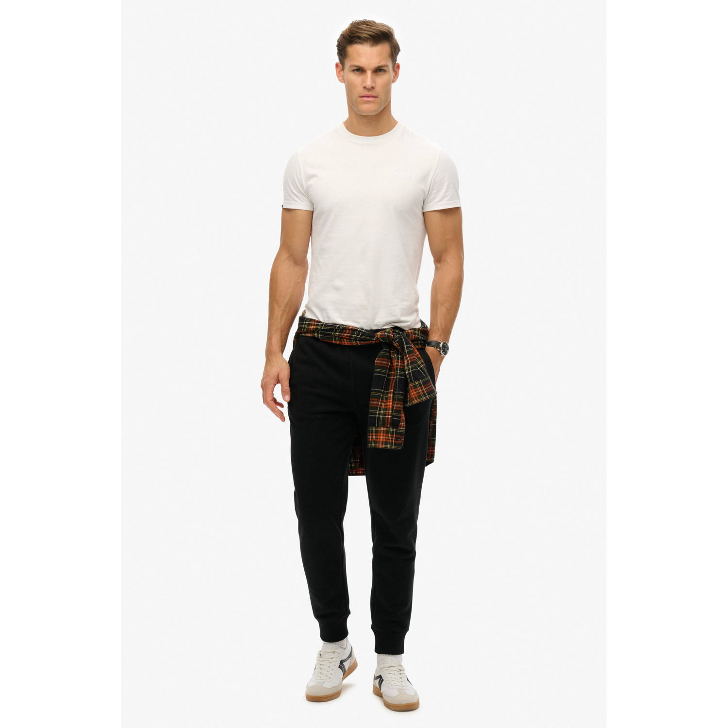 Superdry slim fit joggingbroek zwart