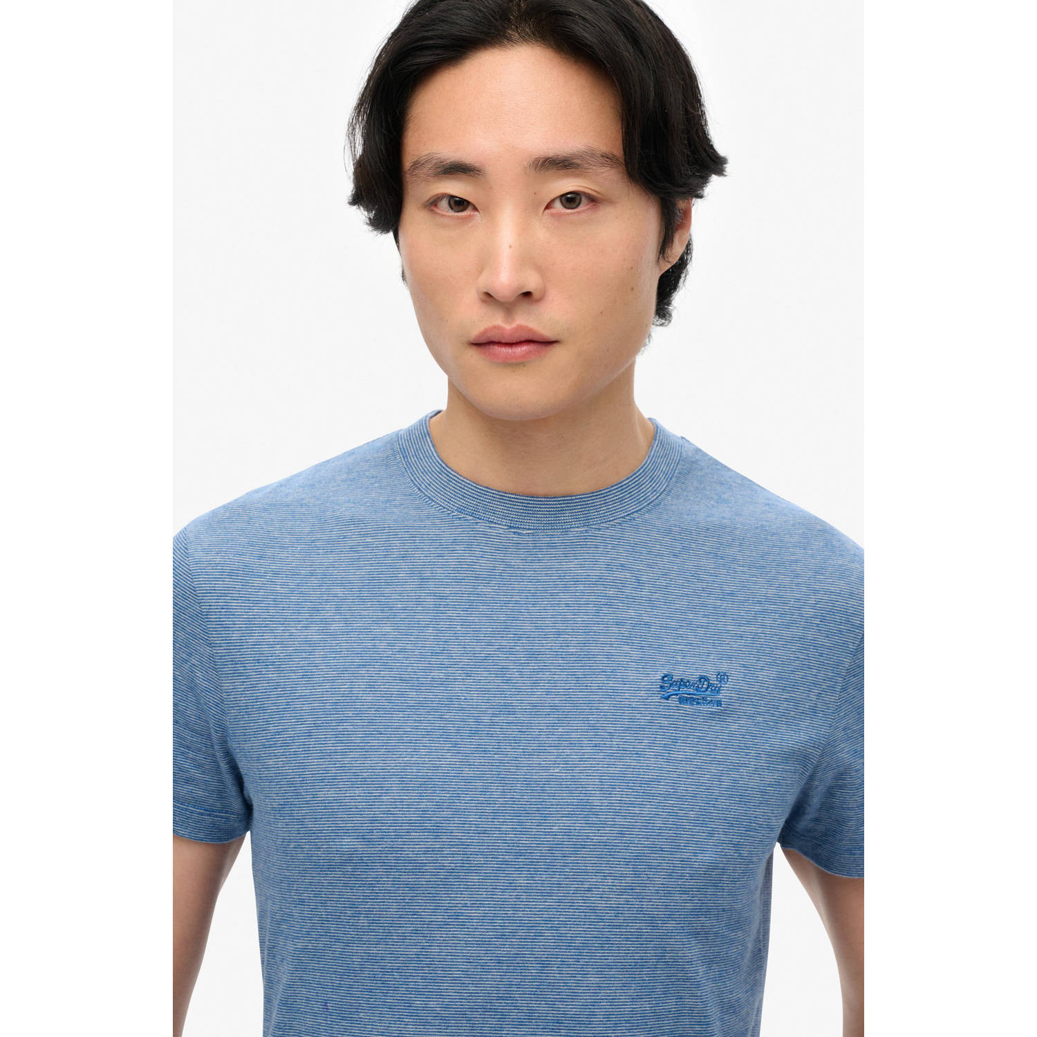Superdry slim fit t-shirt blauw