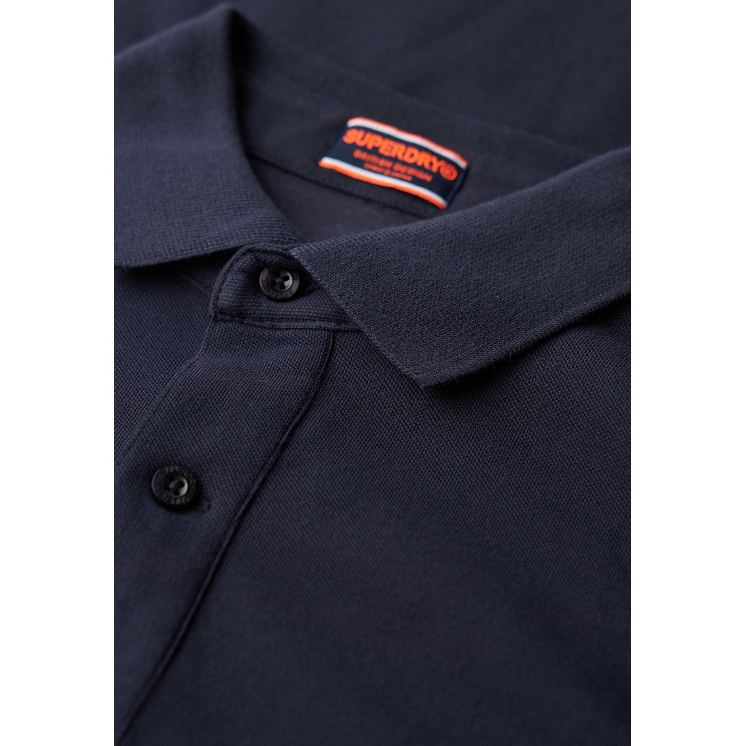 Superdry regular polo donkerblauw