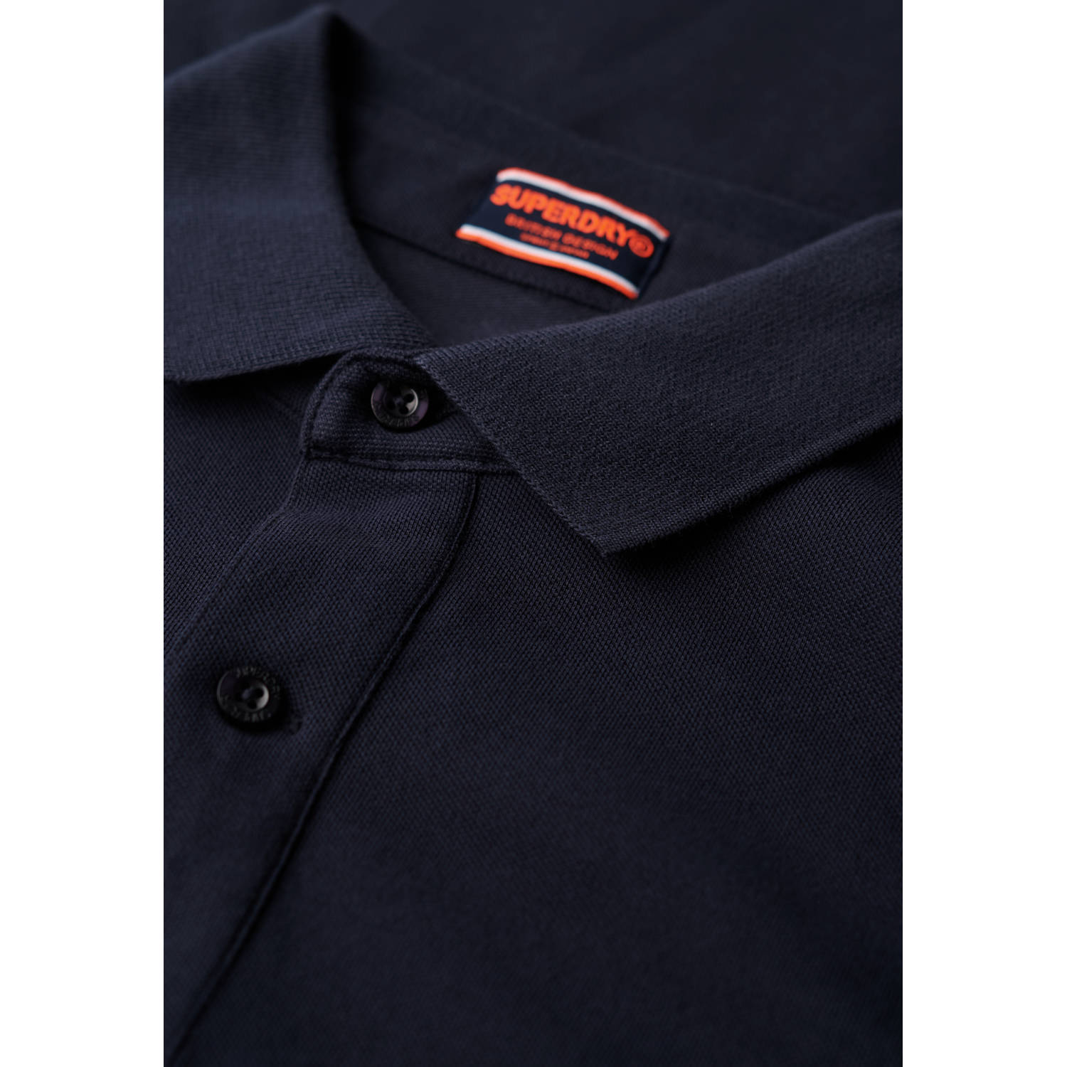 Superdry regular polo donkerblauw