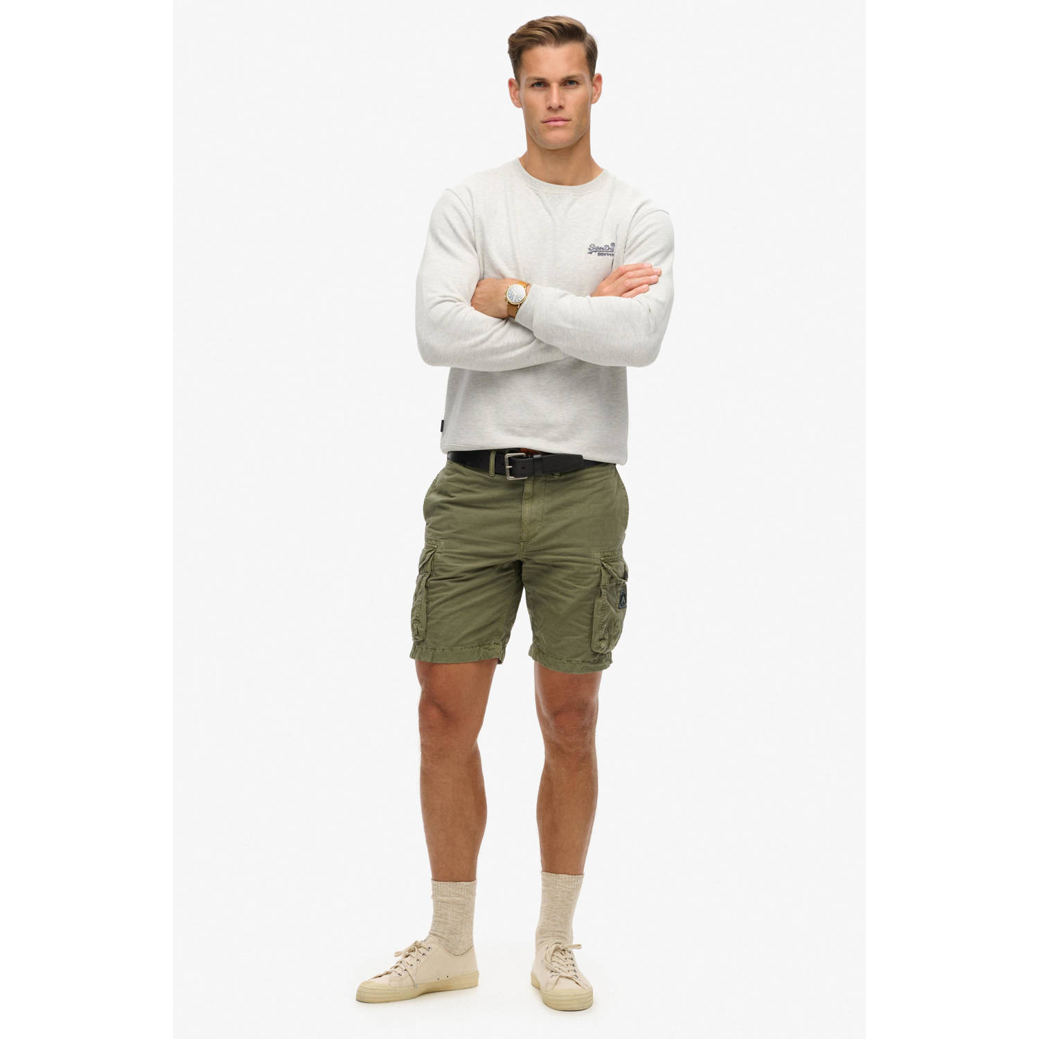 Superdry regular cargo short chive green