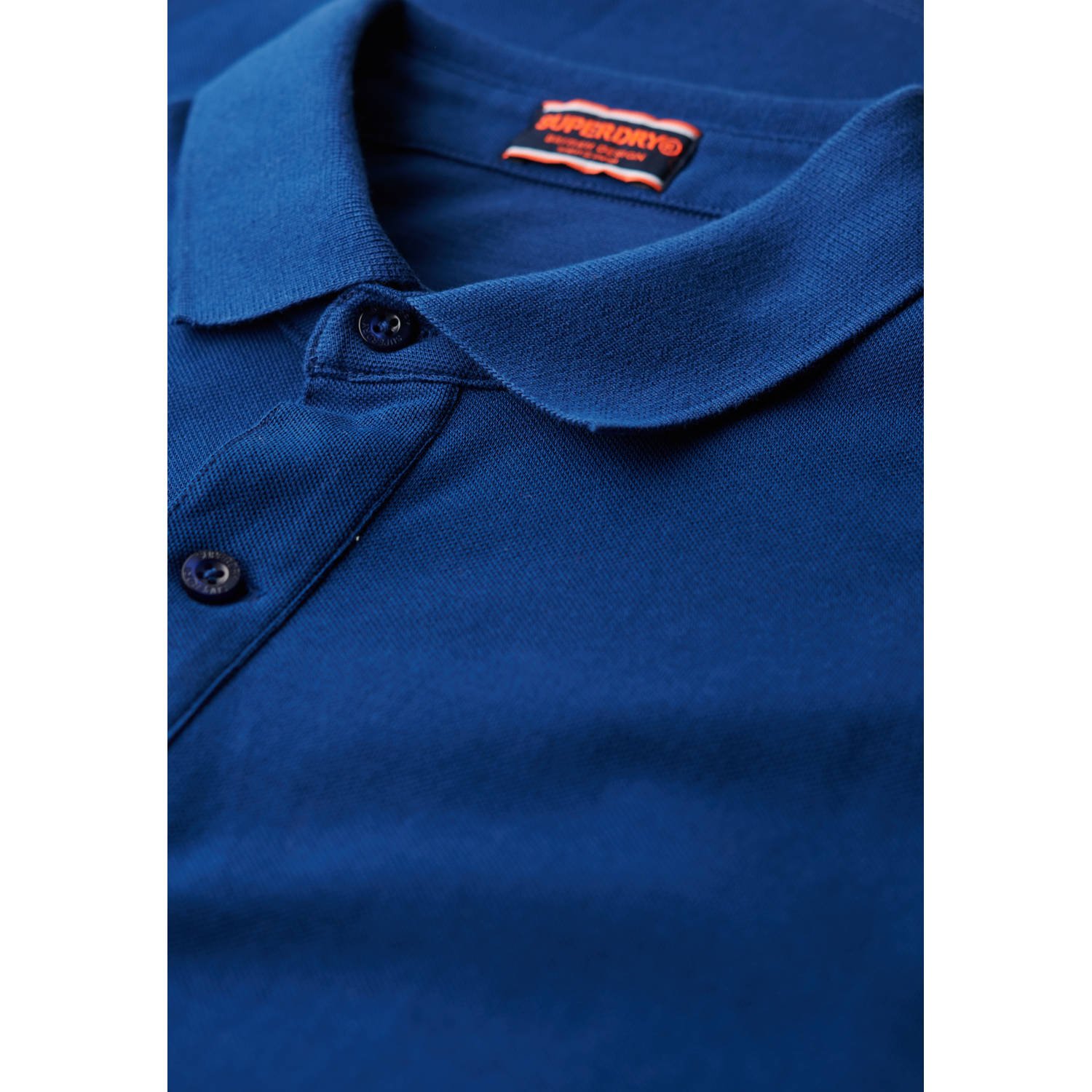 Superdry regular polo blauw