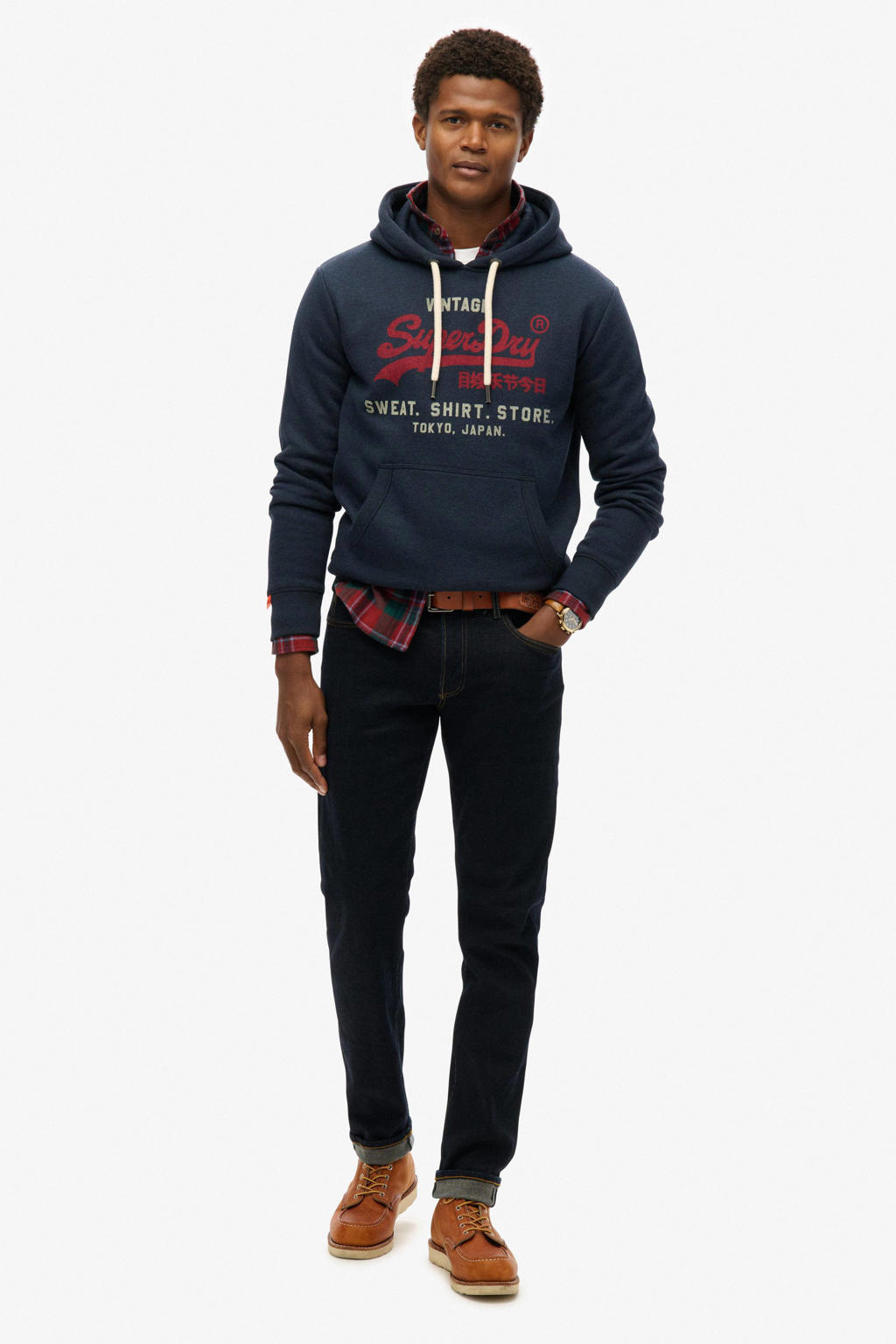 Superdry hoodie donkerblauw