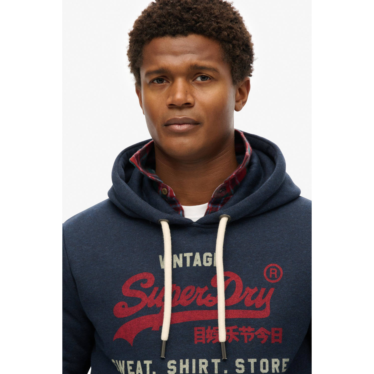Superdry hoodie donkerblauw