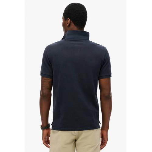 Superdry regular polo donkerblauw afbeelding